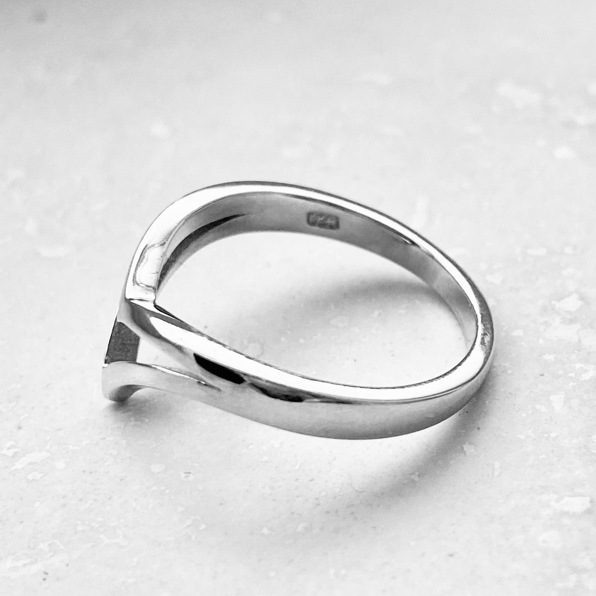 Sterling Silver Double V Shape Ring, Chevron Ring, Silver Rings