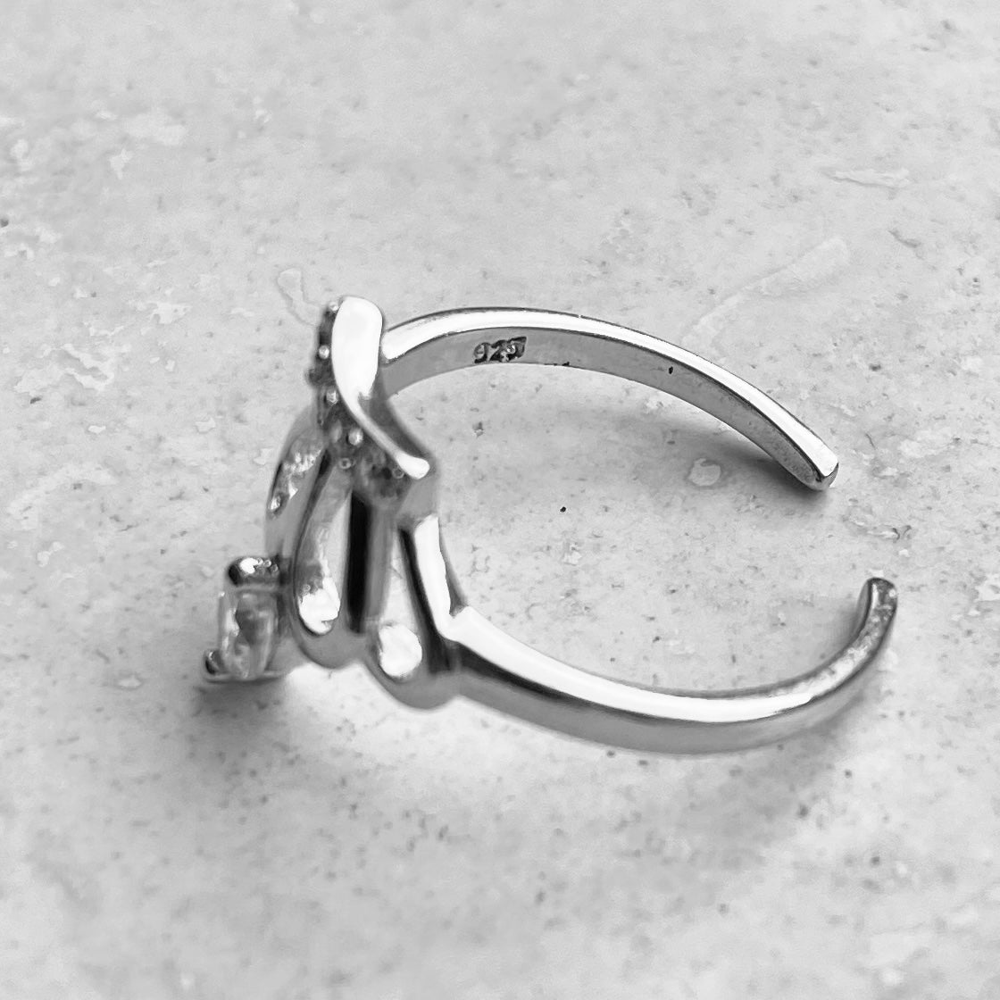 Sterling Silver CZ Crown Toe Ring, Princess Silver Rings, Victory Ring