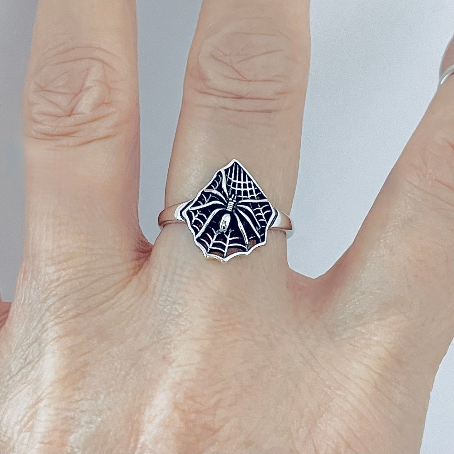 Sterling Silver Spiderweb Ring, Spider Ring, Bug Rings, Insect Bugs, Webs