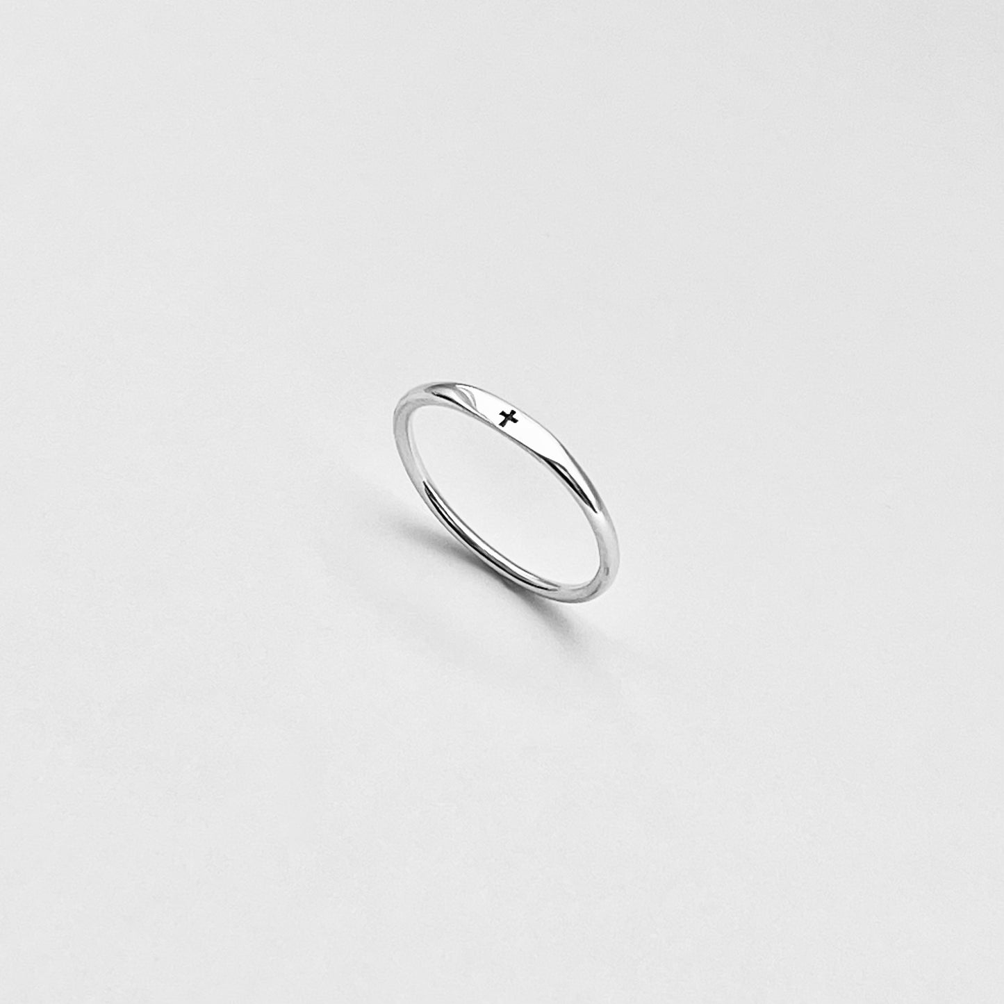 Sterling Silver Little Tiny Cross Ring, Minimalist Ring, Religious Ring, Silver Rings