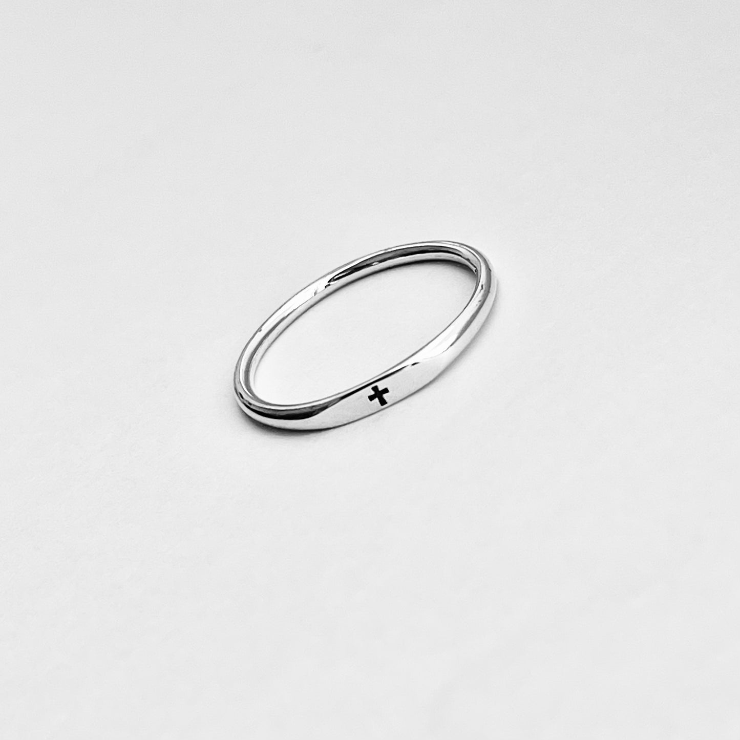 Sterling Silver Little Tiny Cross Ring, Minimalist Ring, Religious Ring, Silver Rings