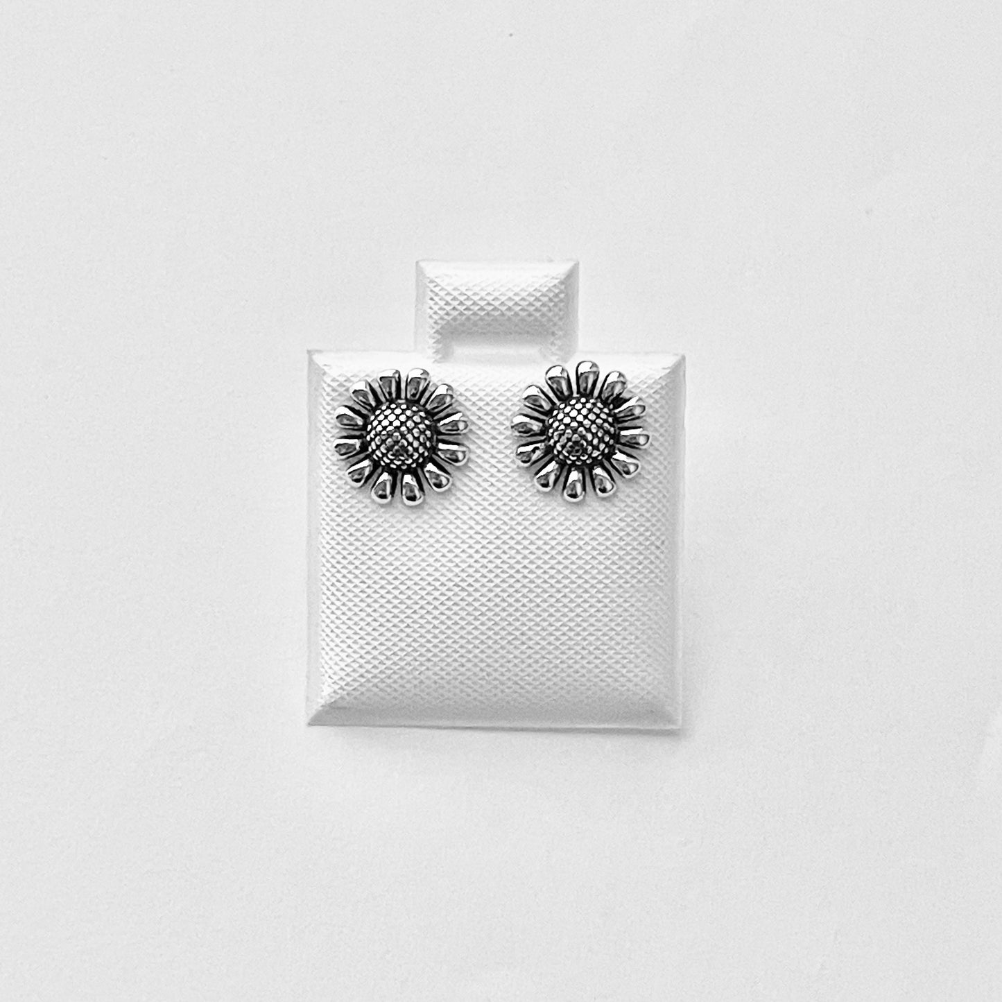 Sterling Silver Gerbera Daisy Earrings, Silver Sunflower Earring, Flower Stud Earrings