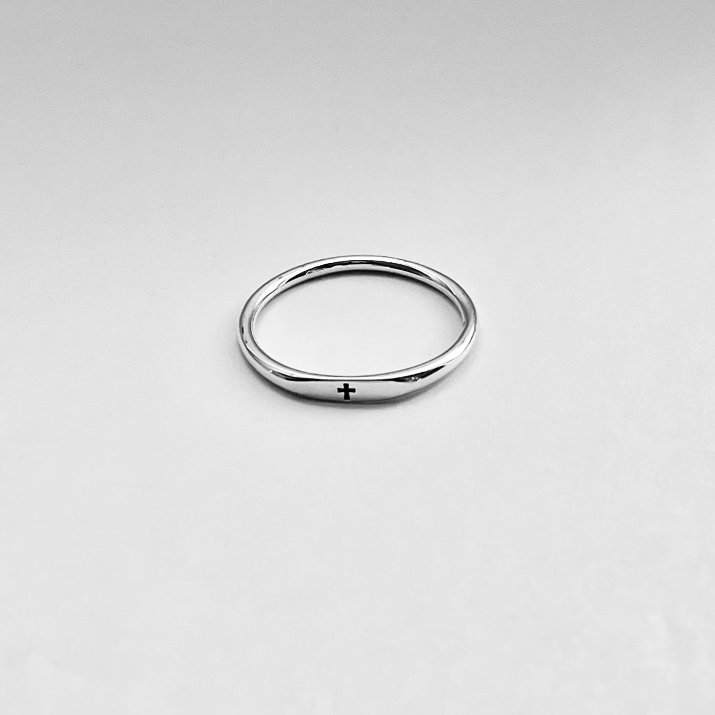 Sterling Silver Little Tiny Cross Ring, Minimalist Ring, Religious Ring, Silver Rings