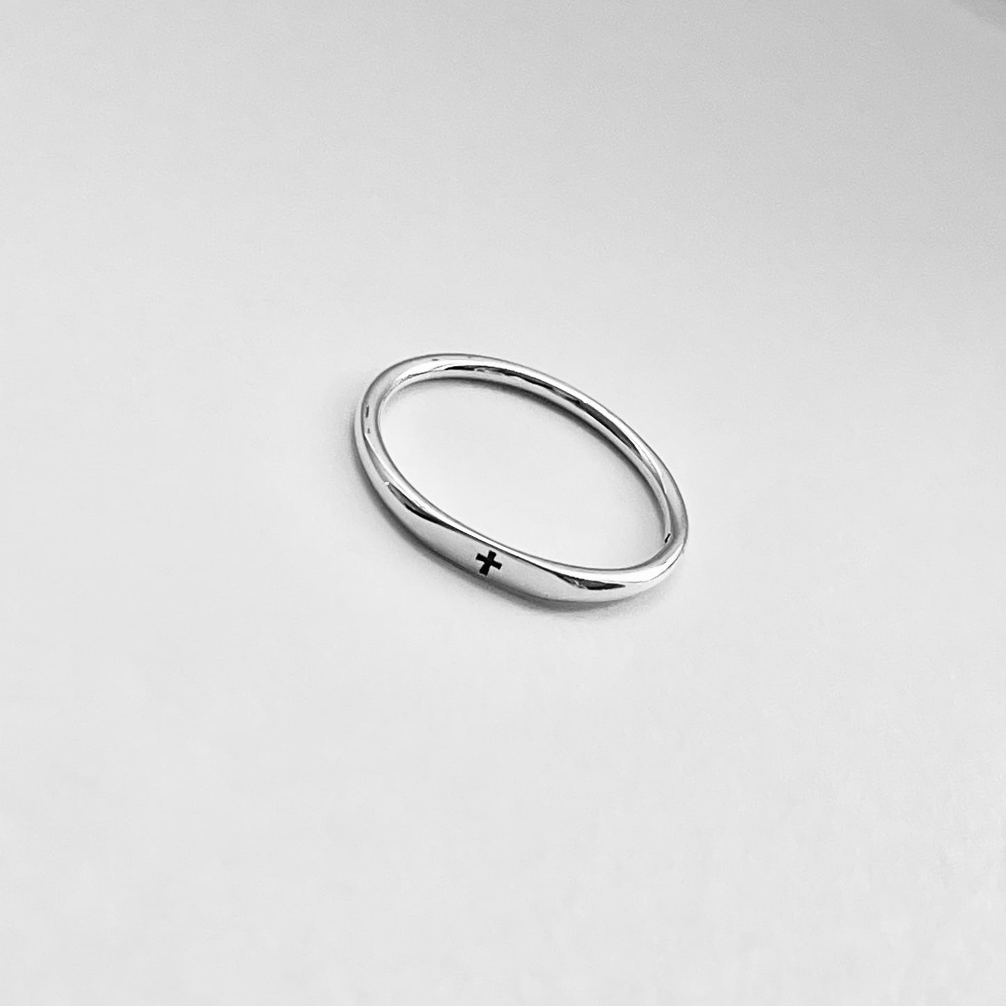 Sterling Silver Little Tiny Cross Ring, Minimalist Ring, Religious Ring, Silver Rings