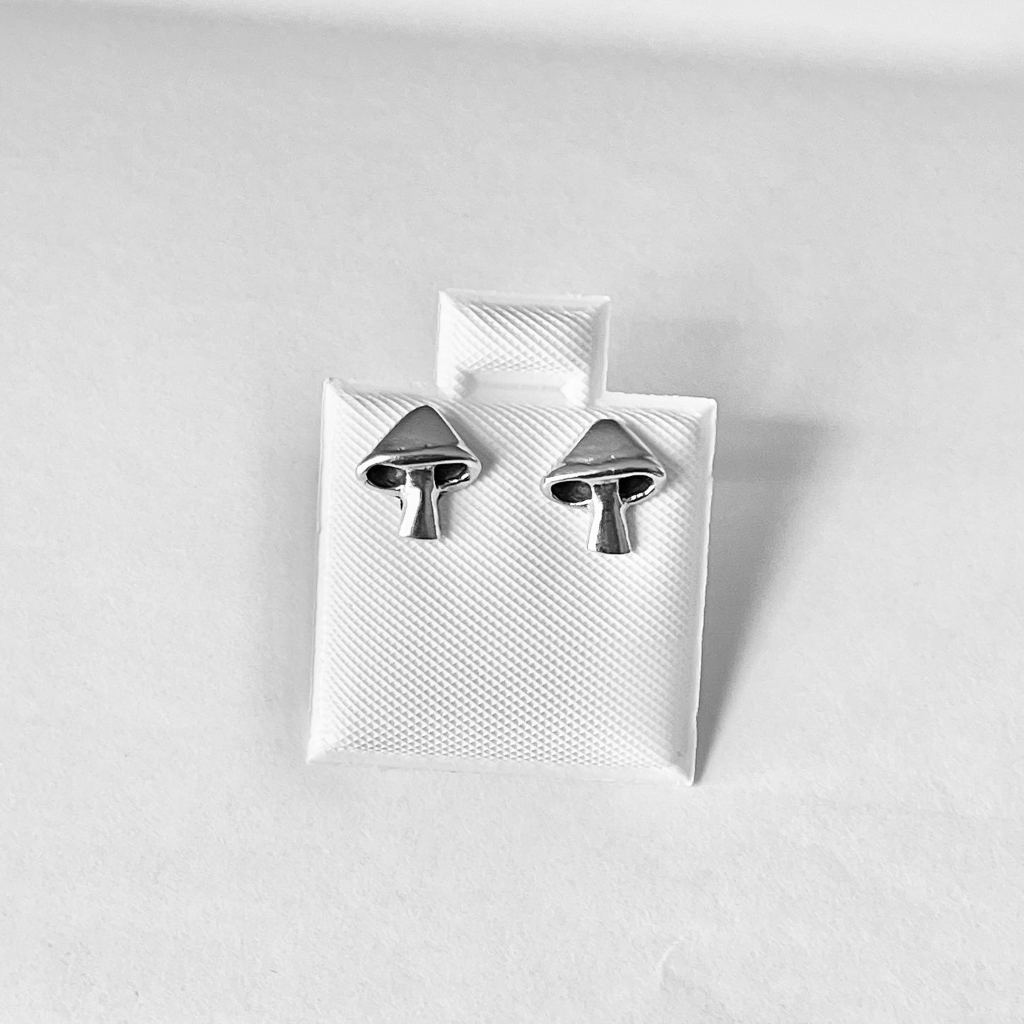 Sterling Silver Mushroom Stud Earrings, Vegetable Earrings, Silver Earrings, Food