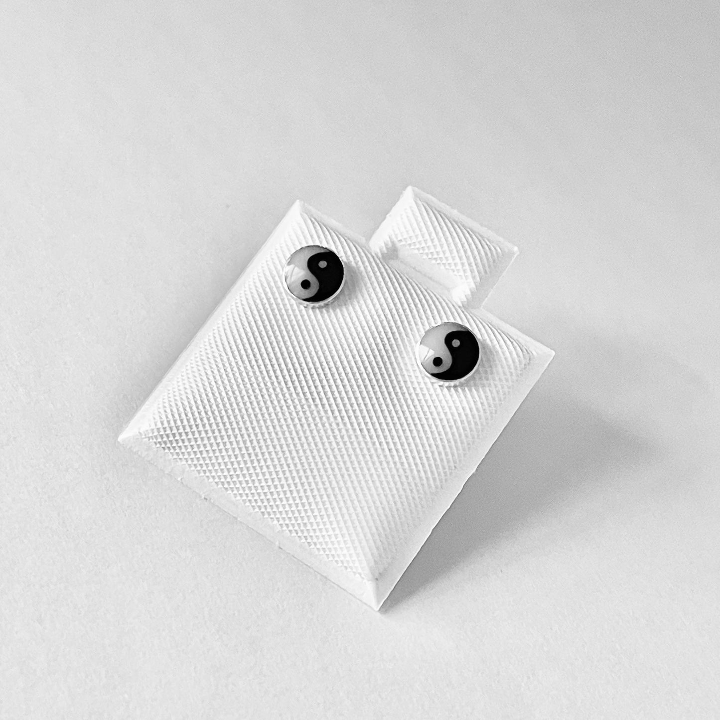 925 Sterling Silver Yin and Yang Stud Earrings – Minimalist Yoga Silver Earrings, Dainty Jewelry