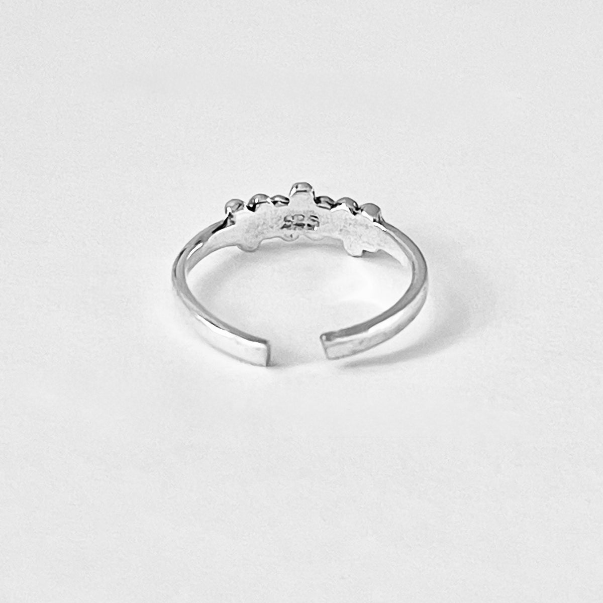 925 Sterling Silver Three Little Daisies Toe Ring – Delicate Daisy Flower Silver Rings