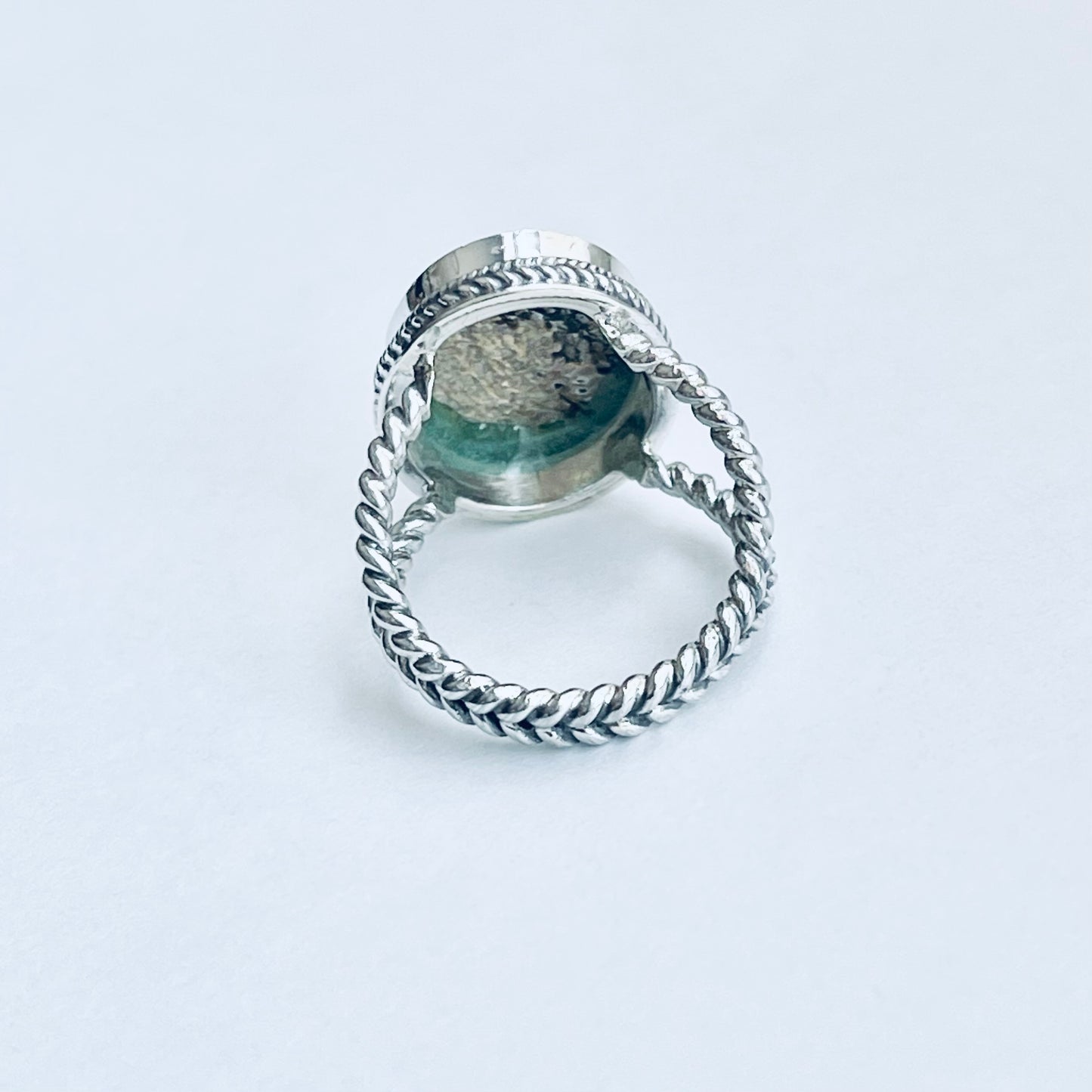 925 Sterling Silver Statement Round Abalone Ring | Seashell & Ocean Jewelry