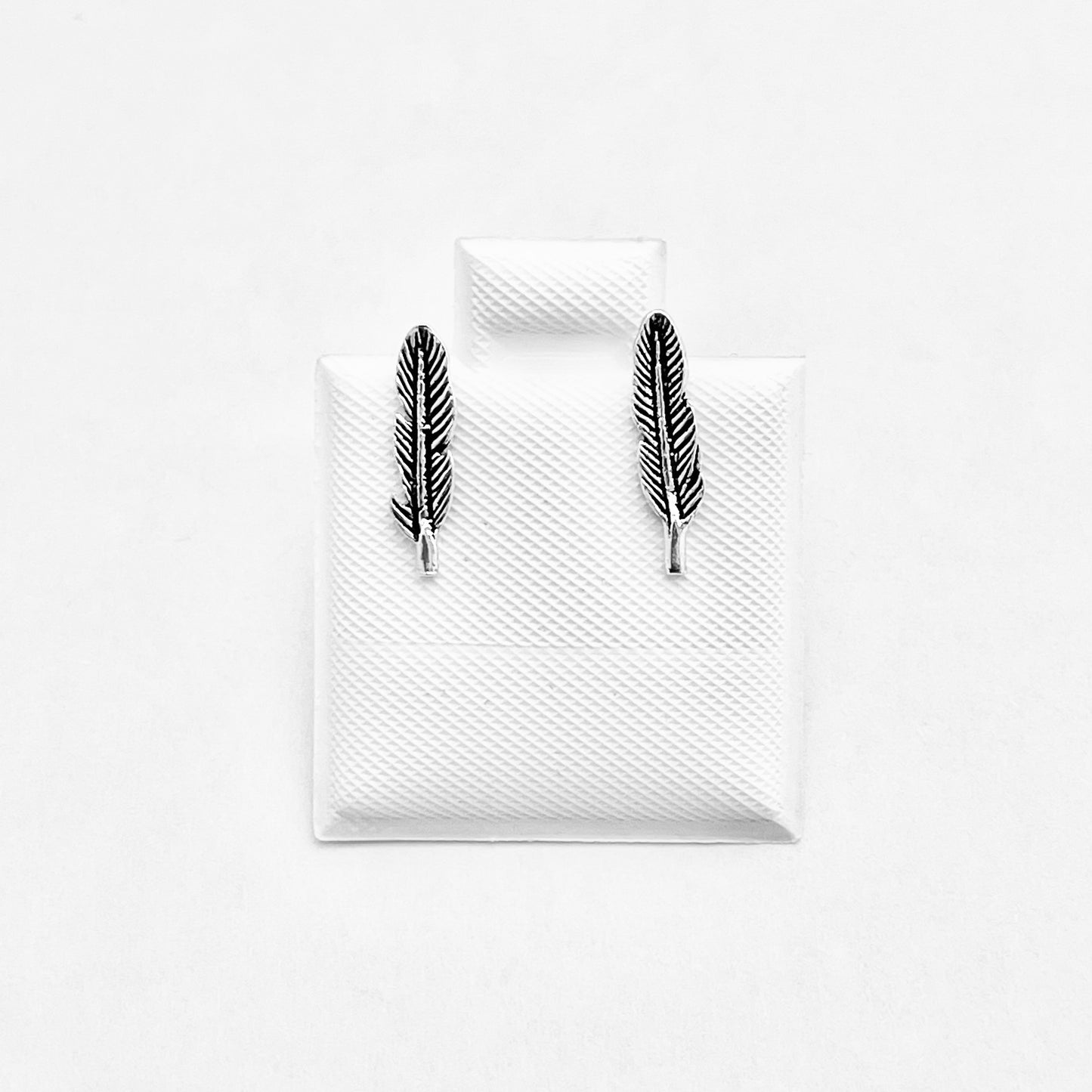 Sterling Silver Small Feather Stud Earring, Silver Earrings, Birds, Angels Wing
