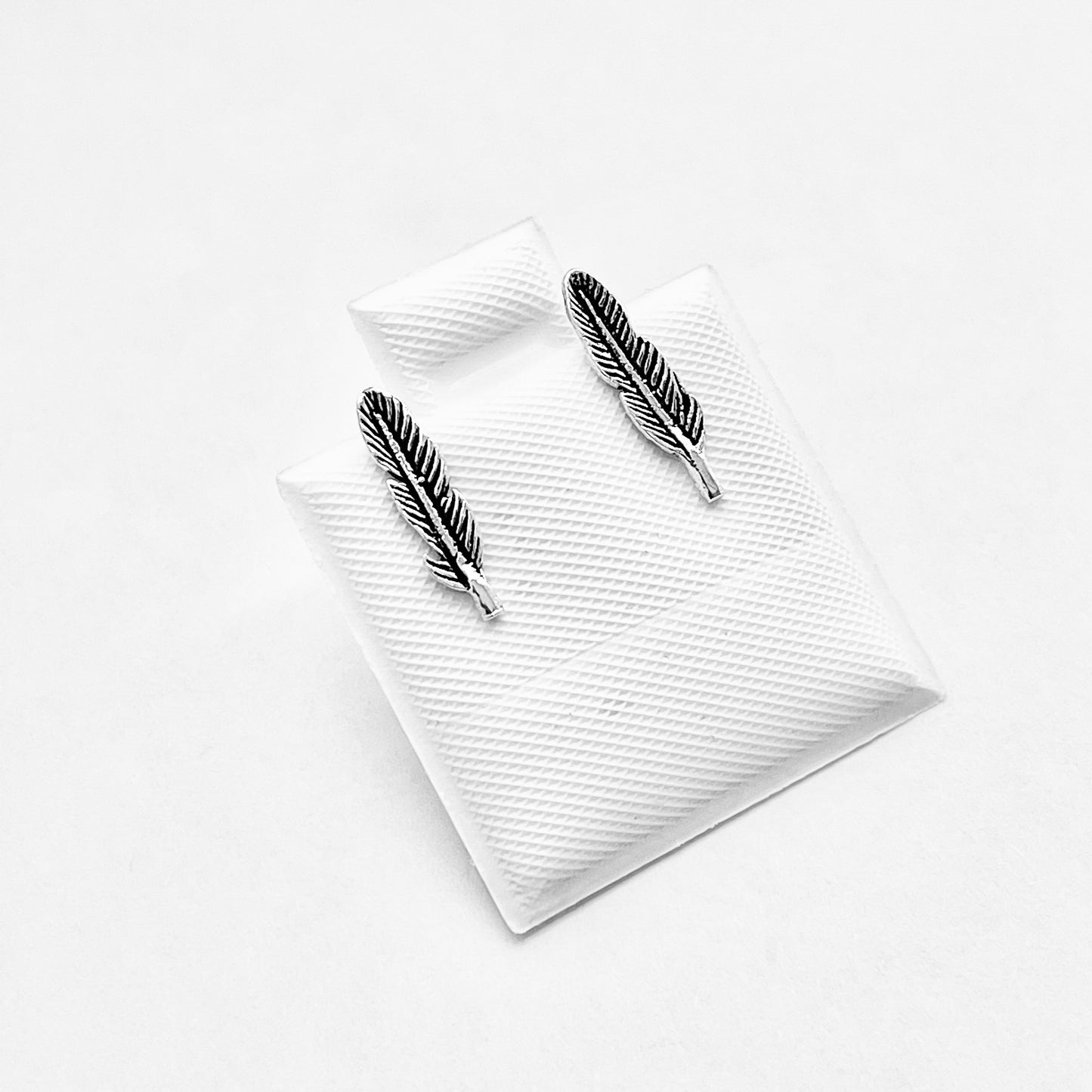Sterling Silver Small Feather Stud Earring, Silver Earrings, Birds, Angels Wing