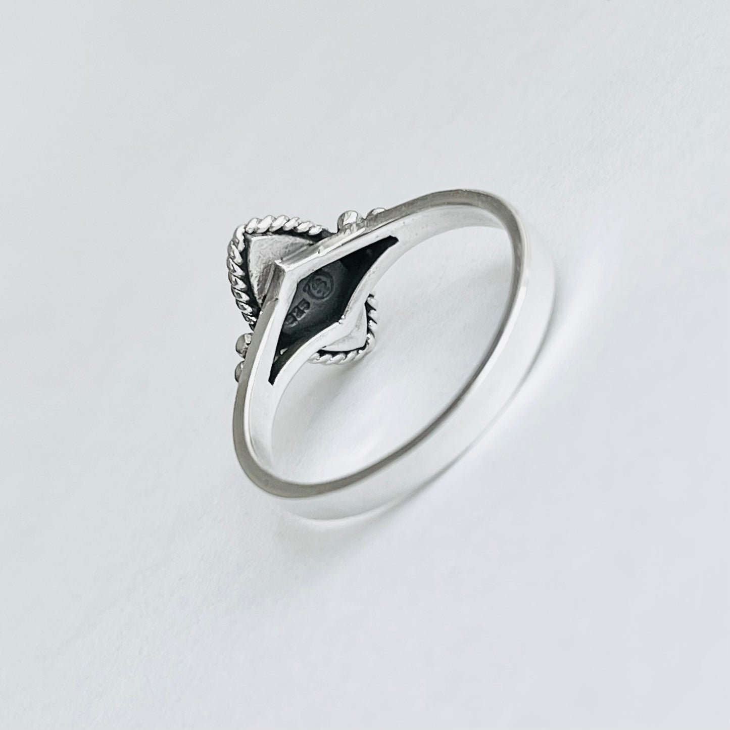 925 Sterling Silver Diamond Shape Tiger's Eye Ring | Boho Protection Stone Rings