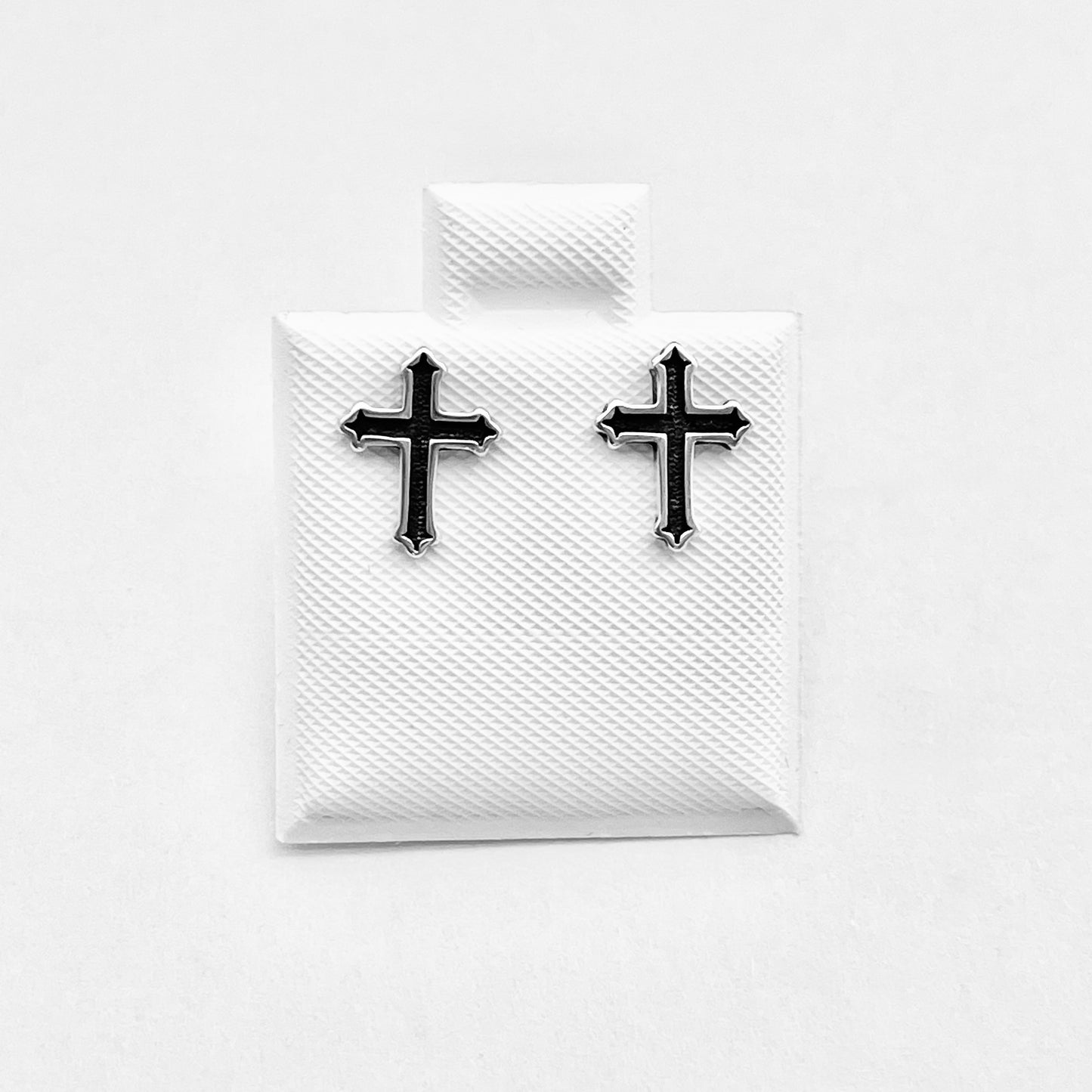 Sterling Silver Unisex Cross Earring, Protection, Stud Earrings, God