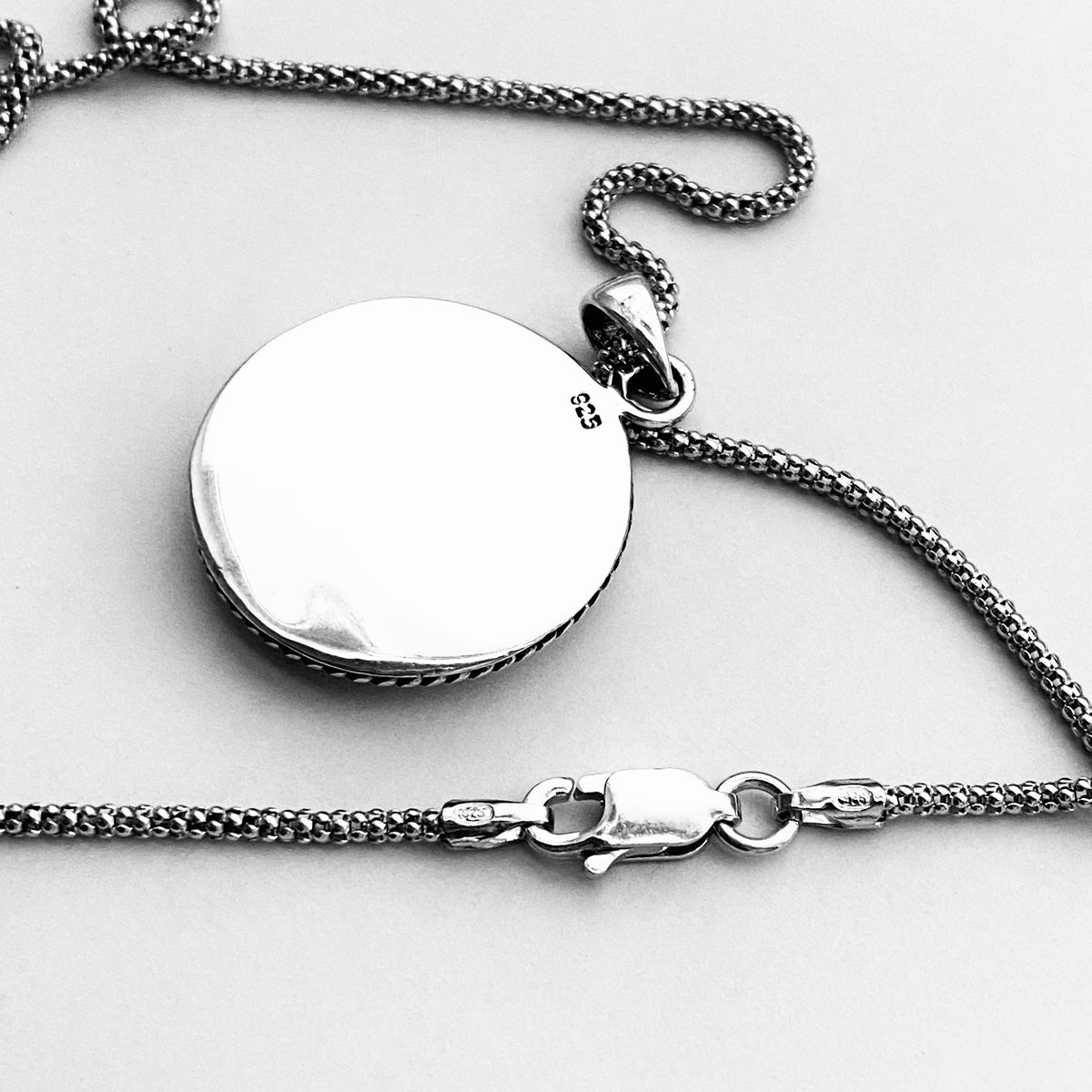 925 Sterling Silver Statement Yin and Yang Necklace | Yoga Balance of Life Pendant Chain