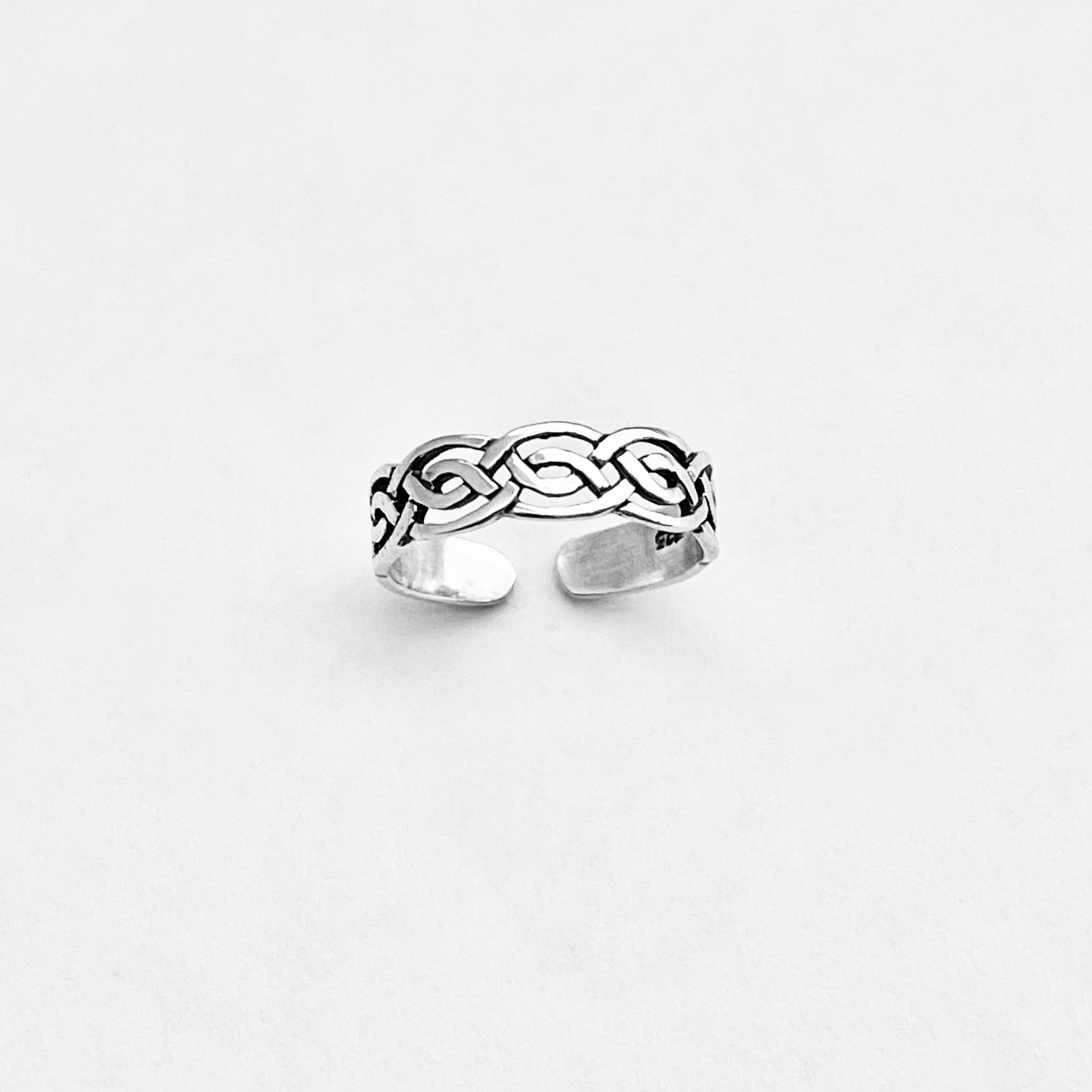 Sterling Silver Celtic Band Toe Ring, infinity Bands, Silver Rings, Trinity Knots