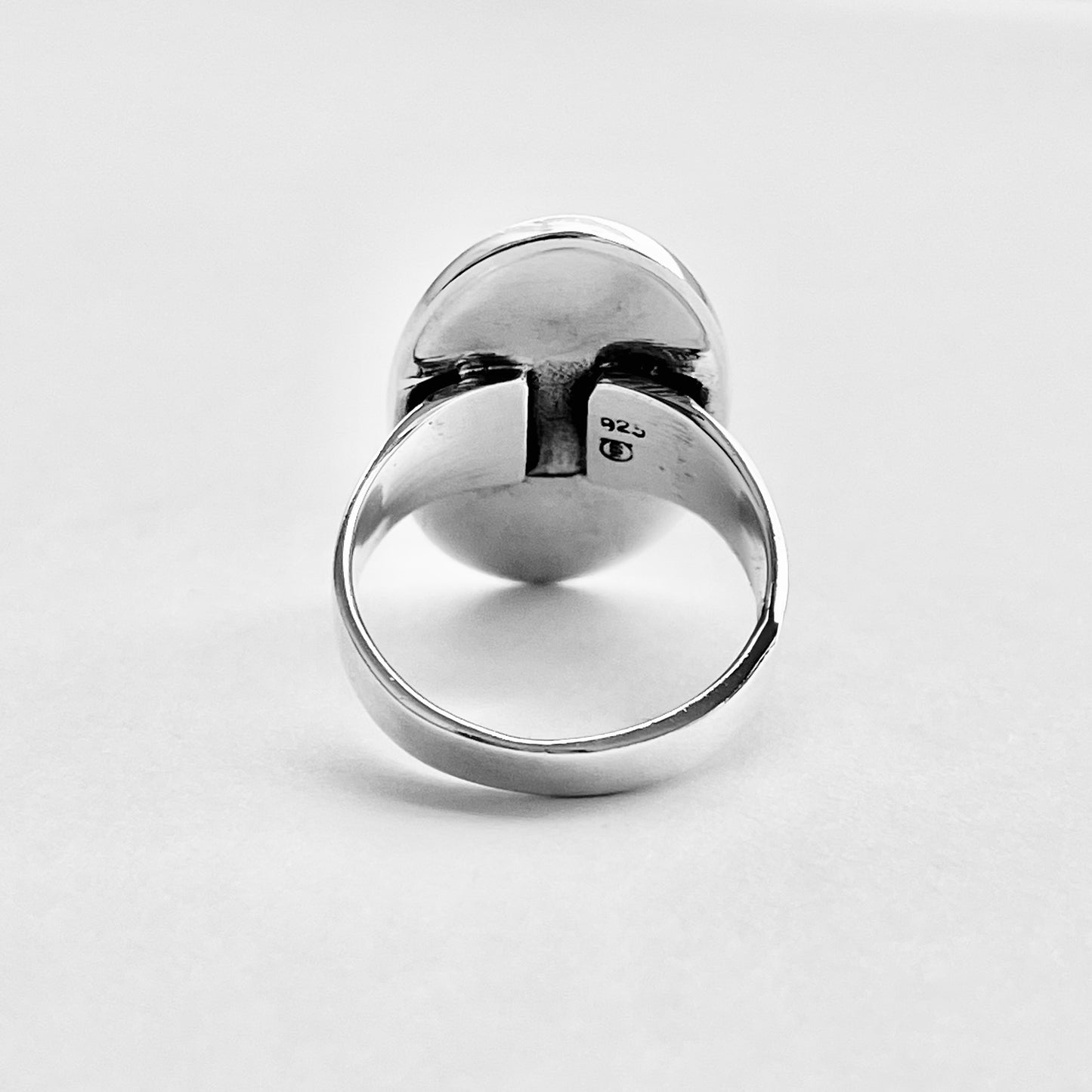 Sterling Silver Simple Large Oval Black Onyx Ring, Silver Rings, Statement Stone Jewelry
