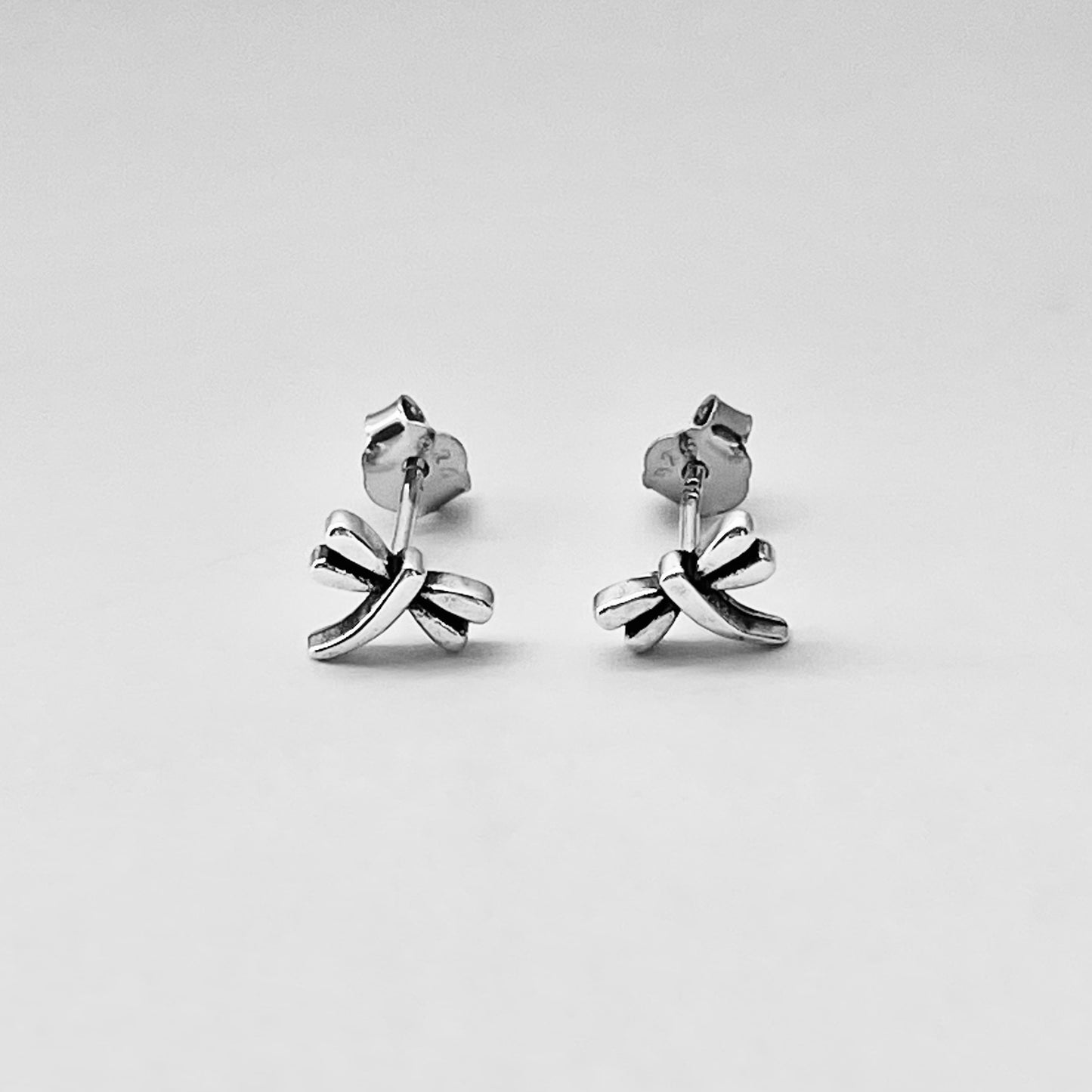 Sterling Silver Small Dainty Dragonfly Earring, Spirit Bug Earring, Silver Stud Earrings