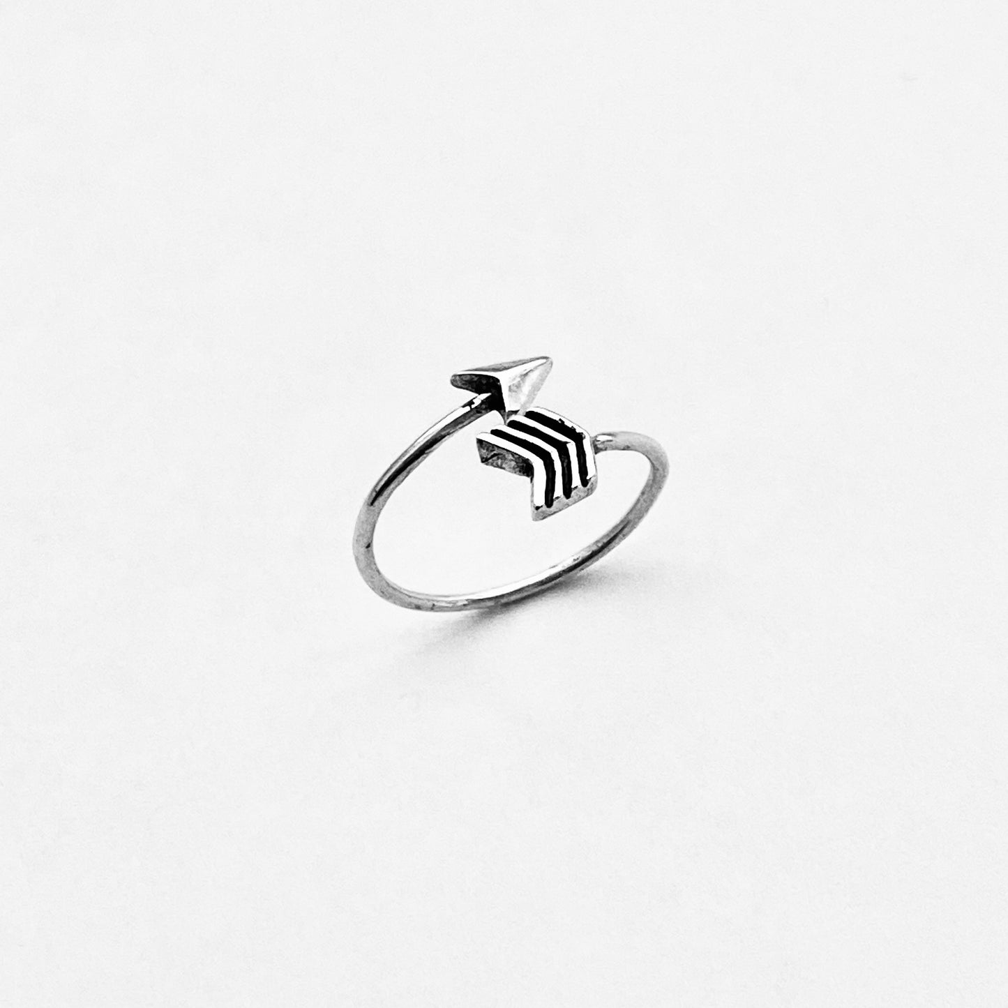 Sterling Silver Delicate Thin Wraparound Arrow Toe Ring, Bow and Arrows, Silver Rings, Archery