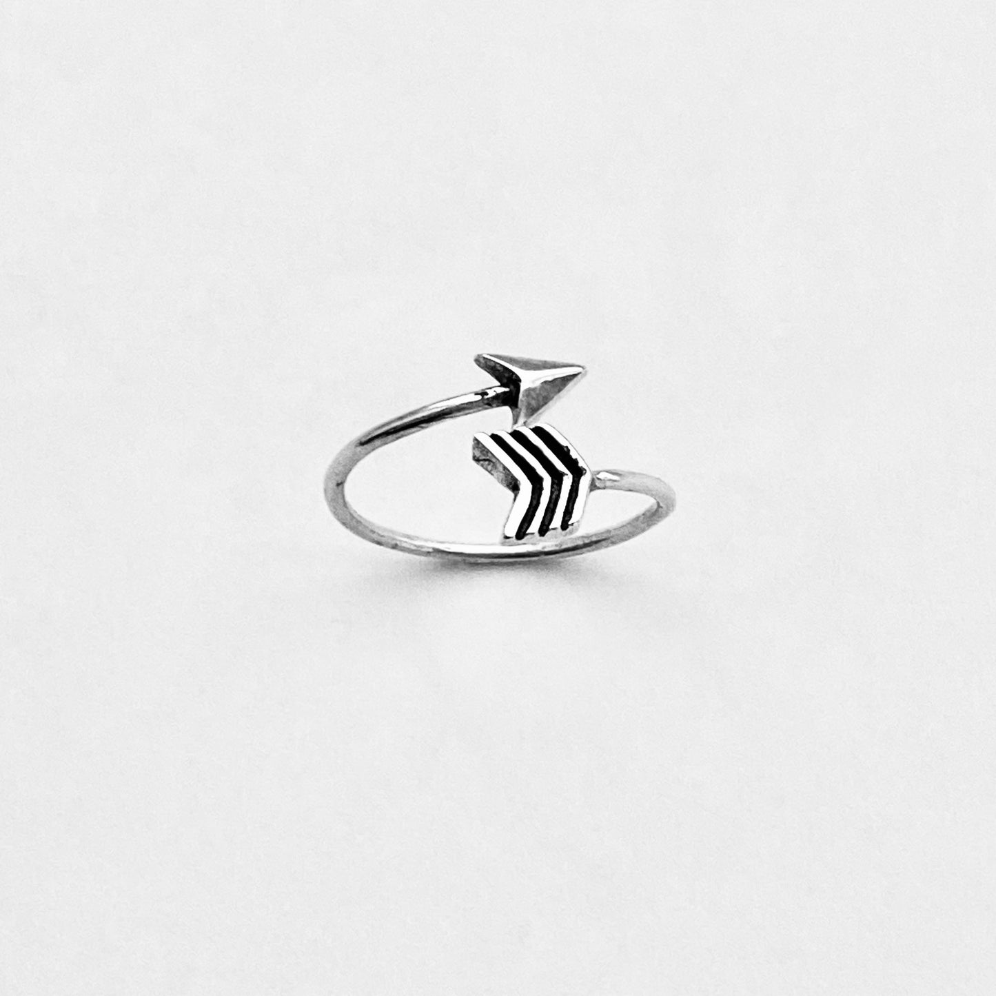 Sterling Silver Delicate Thin Wraparound Arrow Toe Ring, Bow and Arrows, Silver Rings, Archery