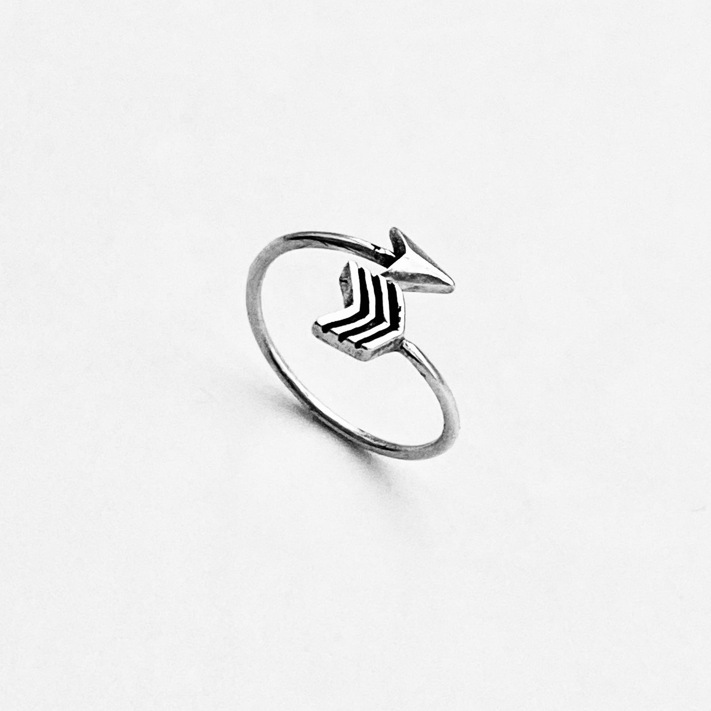 Sterling Silver Delicate Thin Wraparound Arrow Toe Ring, Bow and Arrows, Silver Rings, Archery