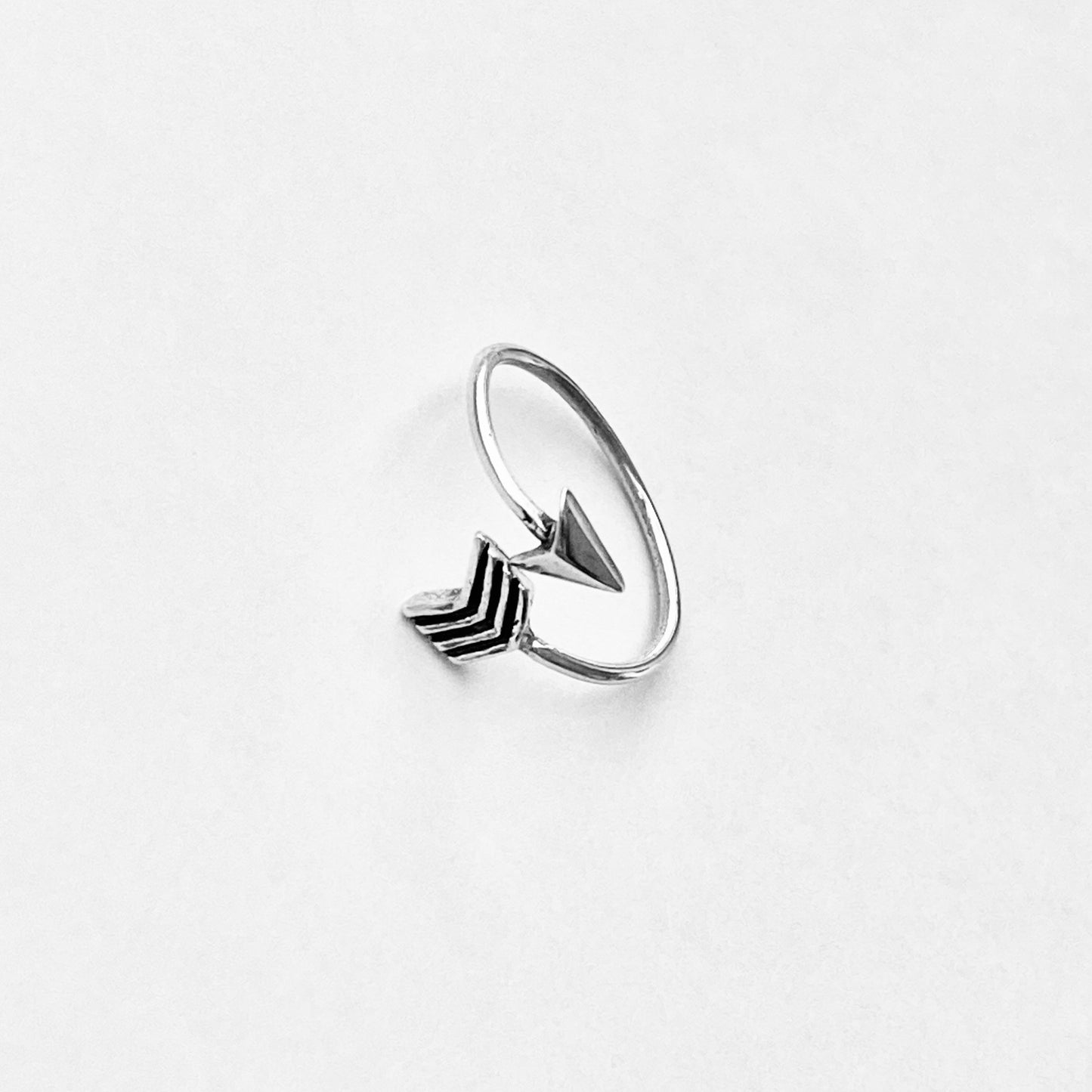 Sterling Silver Delicate Thin Wraparound Arrow Toe Ring, Bow and Arrows, Silver Rings, Archery