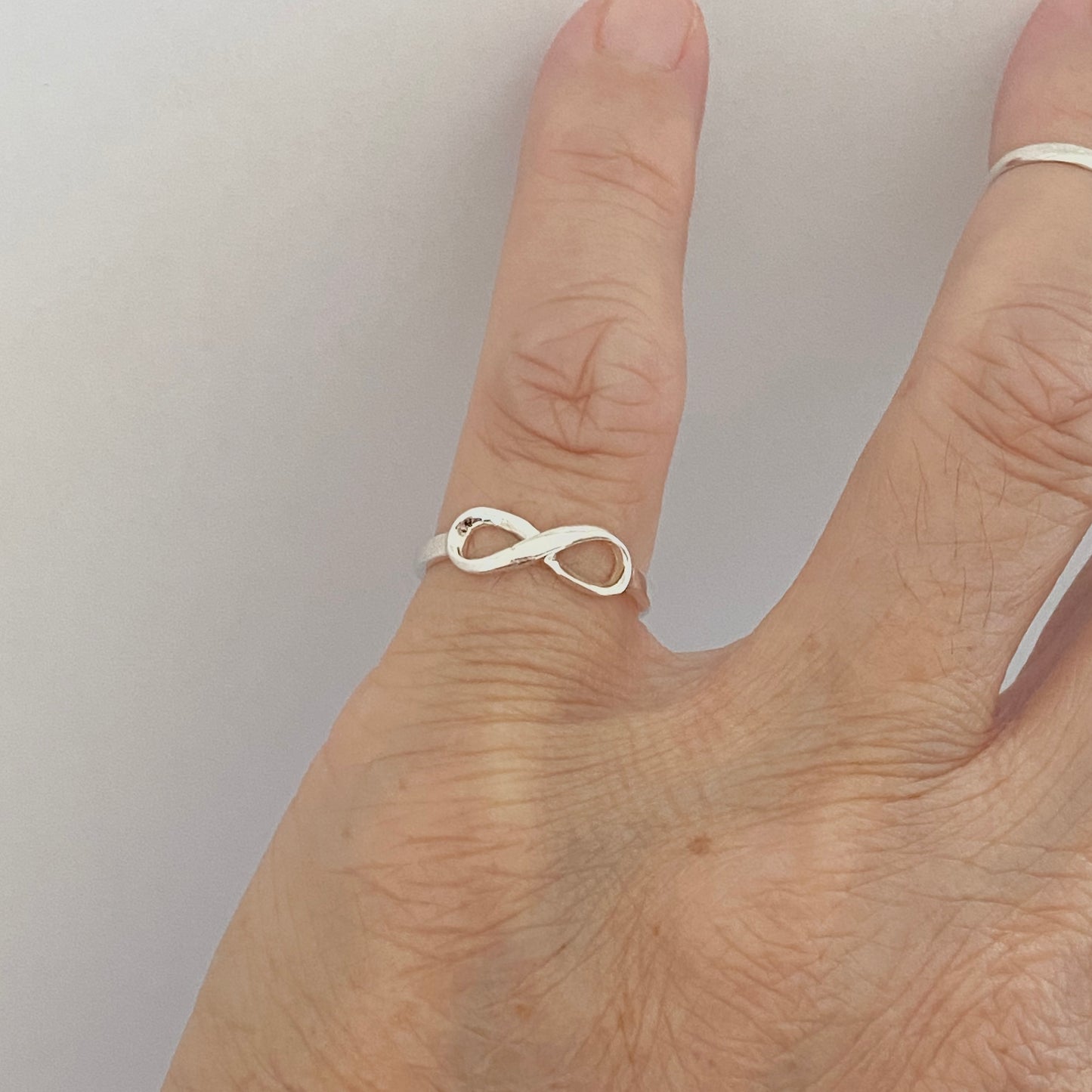 Sterling Silver Small Infinity Ring, Promise Ring, Love Rings, Lazy 8 Ring,