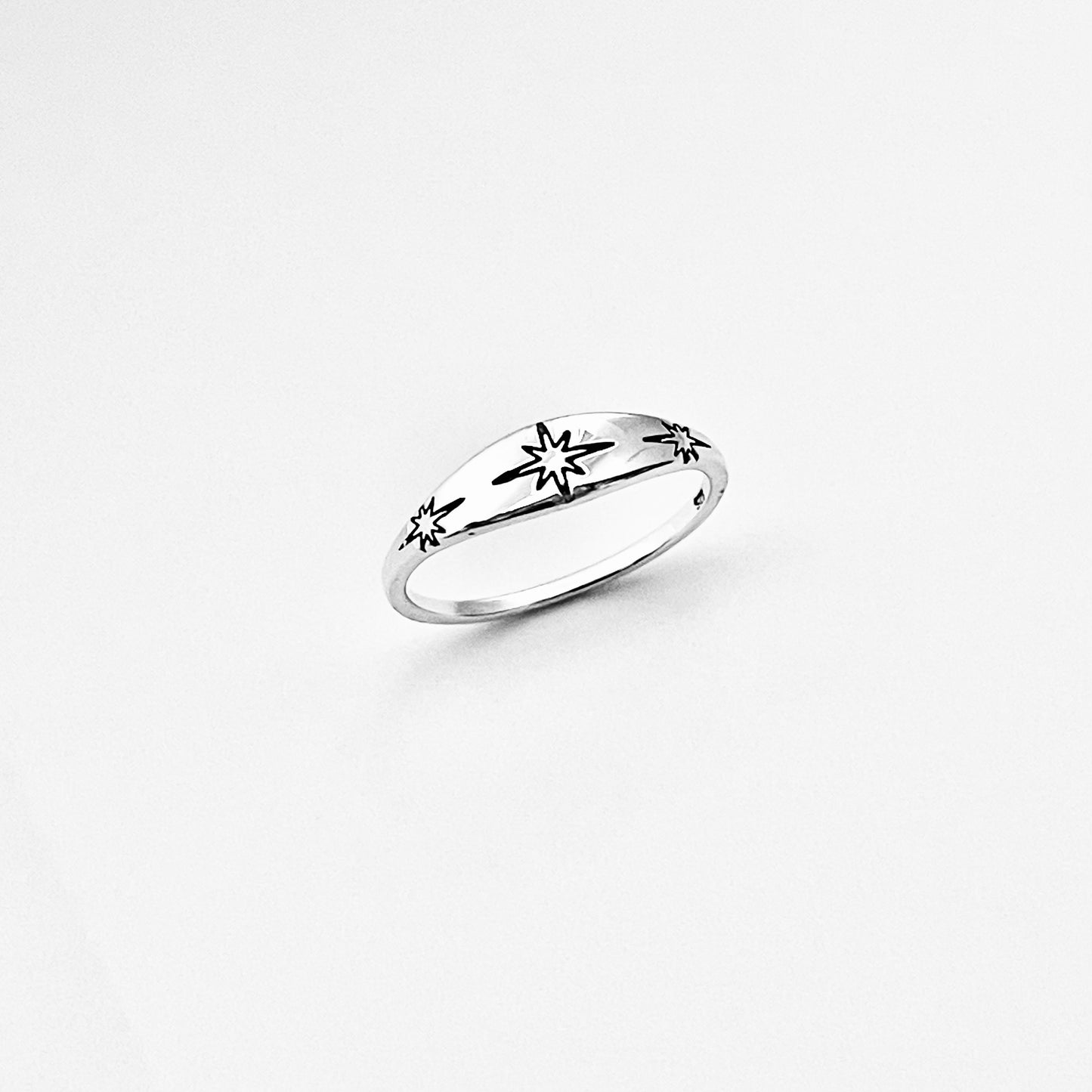 Sterling Silver Twinkle Star Ring, Minimalist Ring, Silver Rings, Shooting Stars