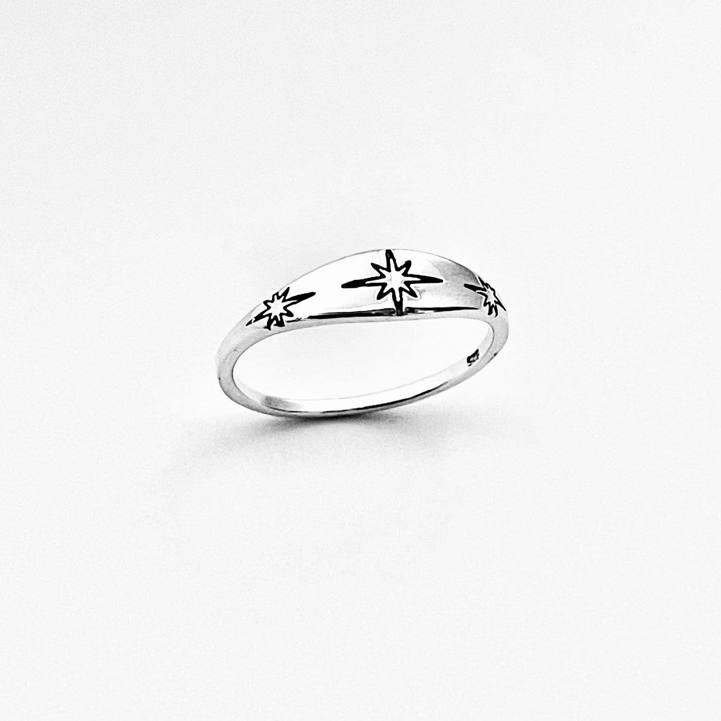 Sterling Silver Twinkle Star Ring, Minimalist Ring, Silver Rings, Shooting Stars