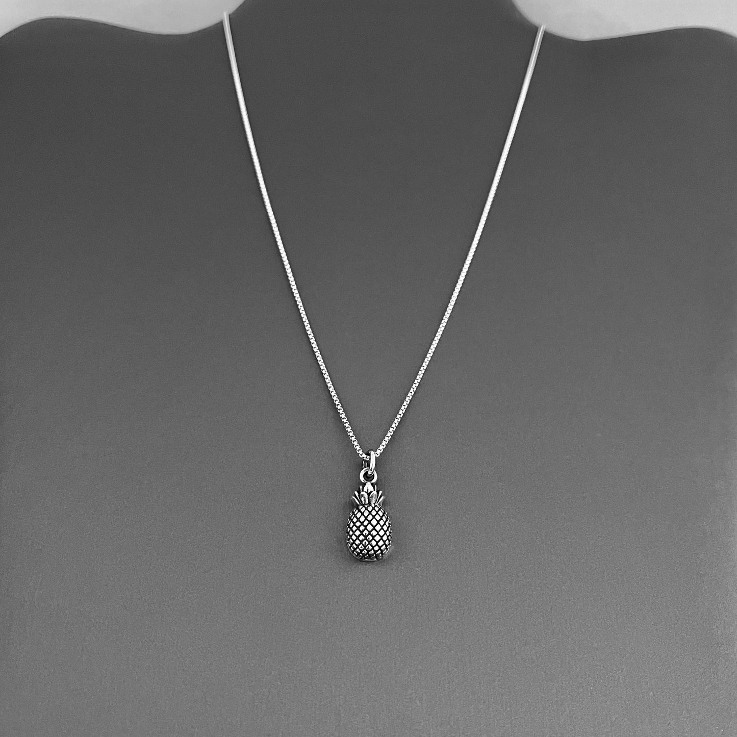 Sterling Silver Dainty Pineapple Necklace, Tree Necklace, Fruits, Silver Necklaces