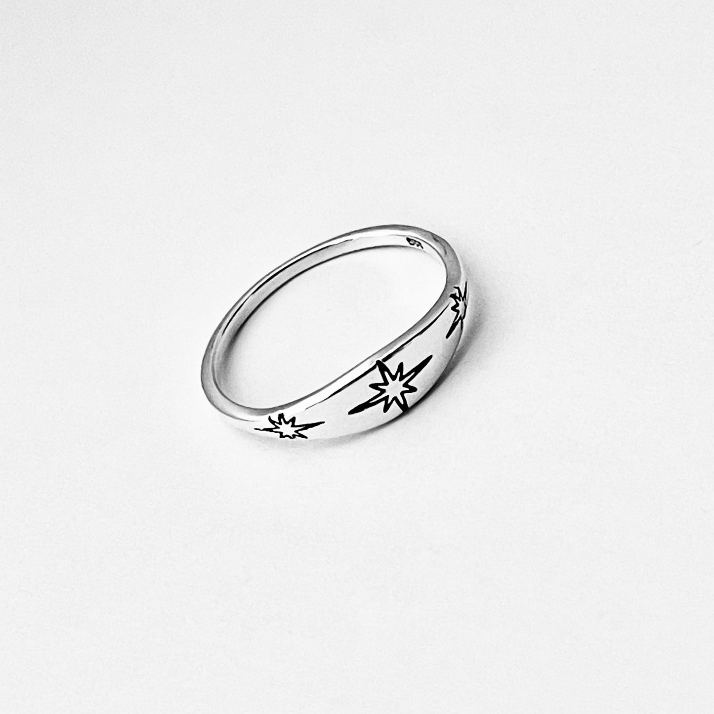 Sterling Silver Twinkle Star Ring, Minimalist Ring, Silver Rings, Shooting Stars