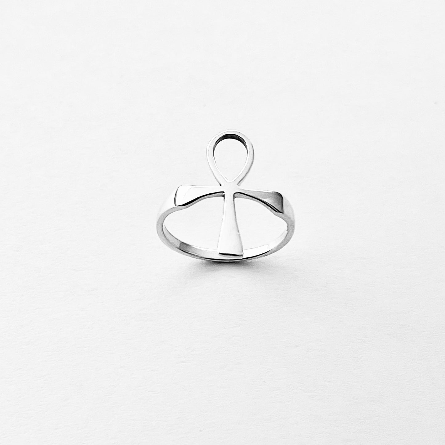 Sterling Silver Large Ankh Ring, Key of Life, Silver Rings, Cross, Religious