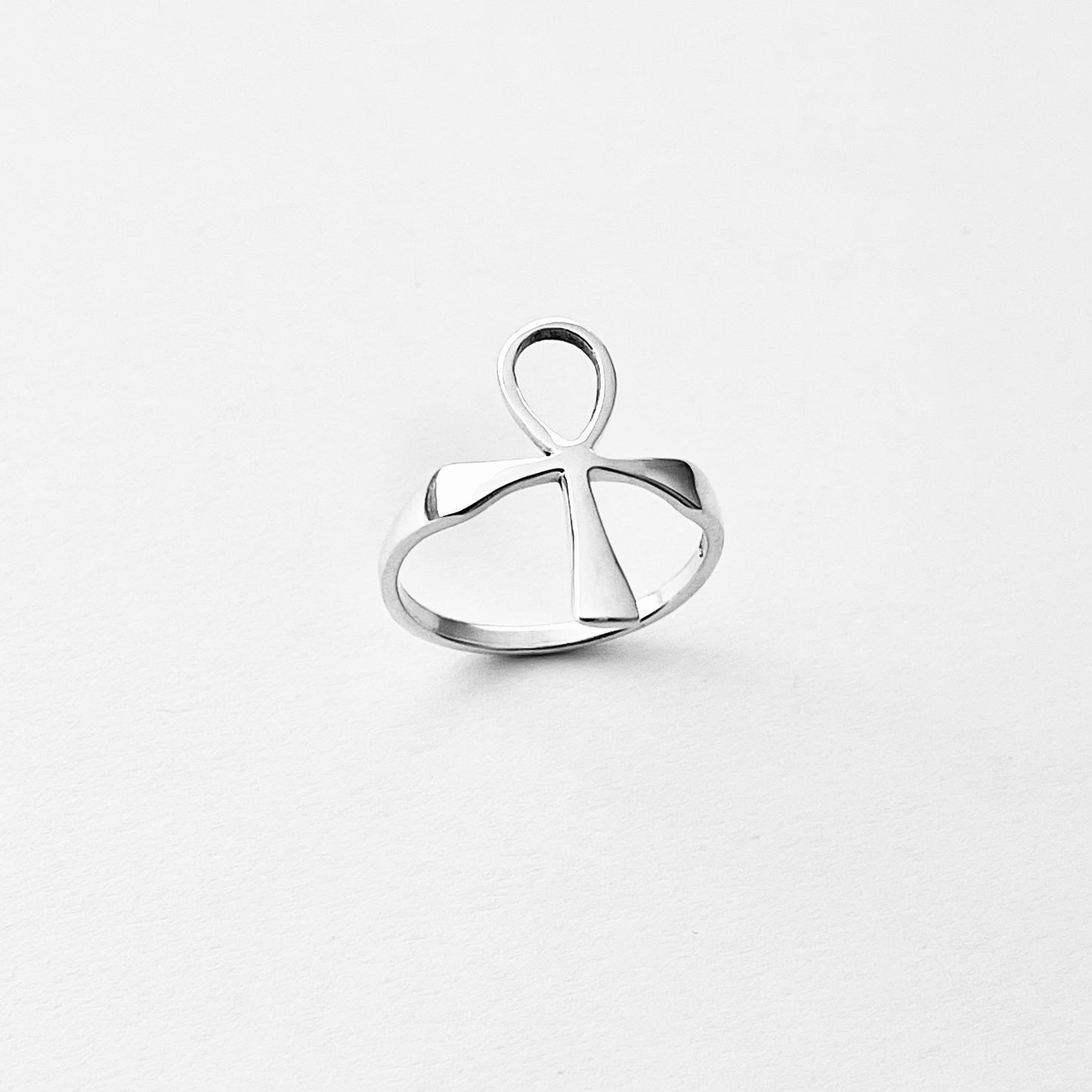 Sterling Silver Large Ankh Ring, Key of Life, Silver Rings, Cross, Religious