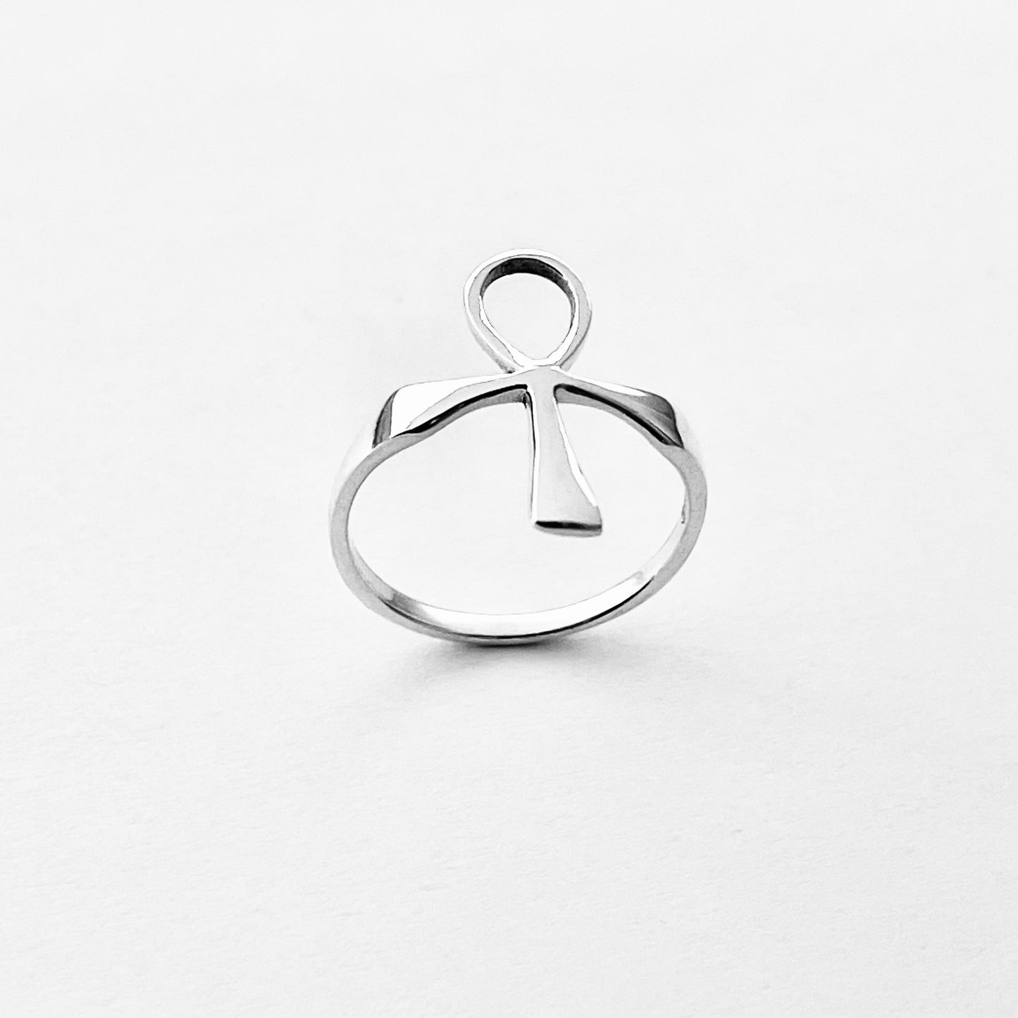 Sterling Silver Large Ankh Ring, Key of Life, Silver Rings, Cross, Religious