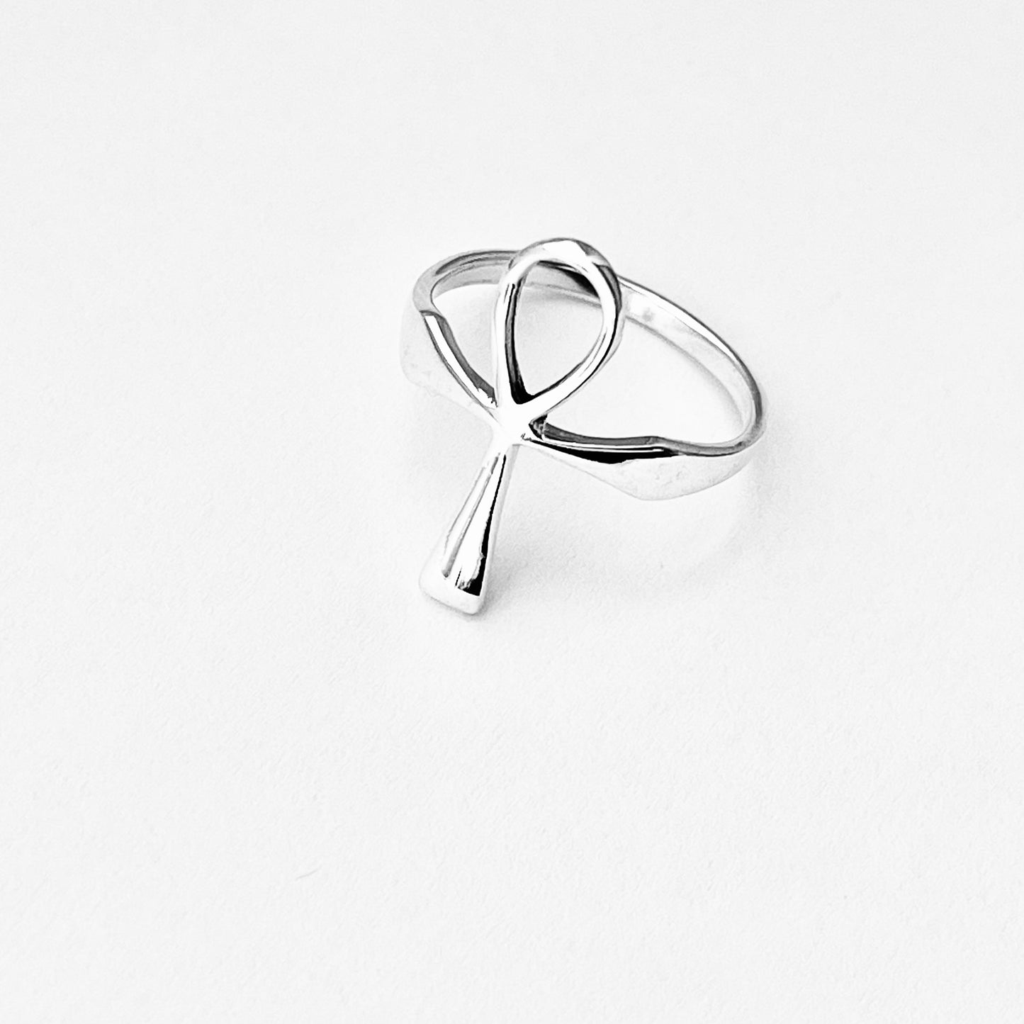 Sterling Silver Large Ankh Ring, Key of Life, Silver Rings, Cross, Religious