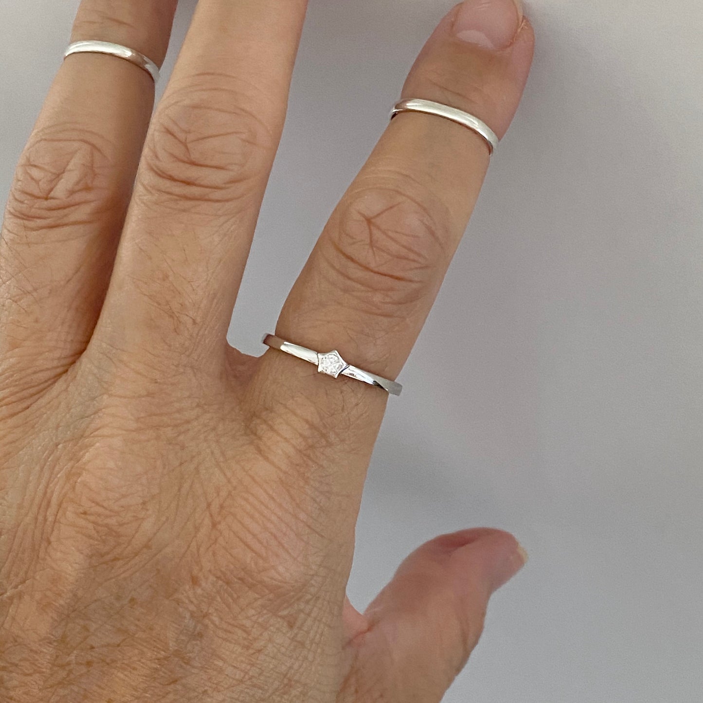 Sterling Silver Little CZ Star Ring, Silver Rings, CZ Ring, Dainty Ring