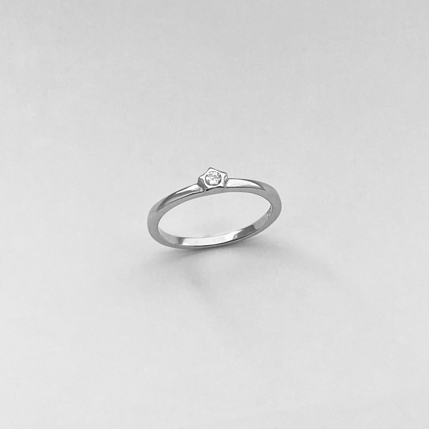 Sterling Silver Little CZ Star Ring, Silver Rings, CZ Ring, Dainty Ring