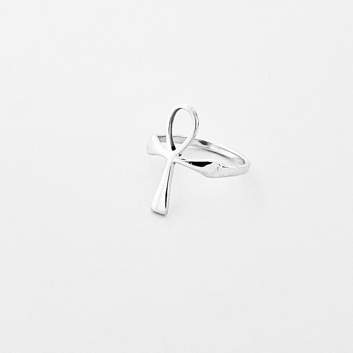 Sterling Silver Large Ankh Ring, Key of Life, Silver Rings, Cross, Religious