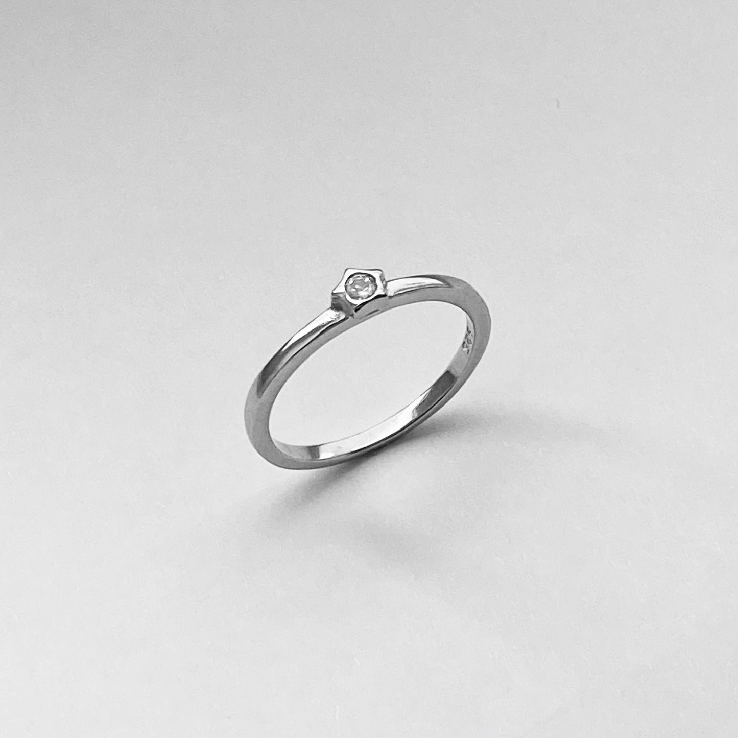 Sterling Silver Little CZ Star Ring, Silver Rings, CZ Ring, Dainty Ring
