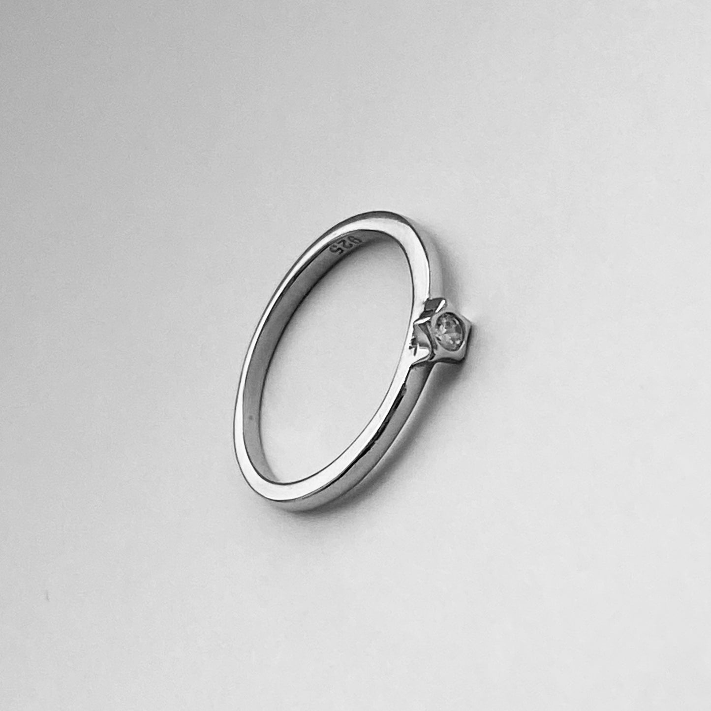 Sterling Silver Little CZ Star Ring, Silver Rings, CZ Ring, Dainty Ring