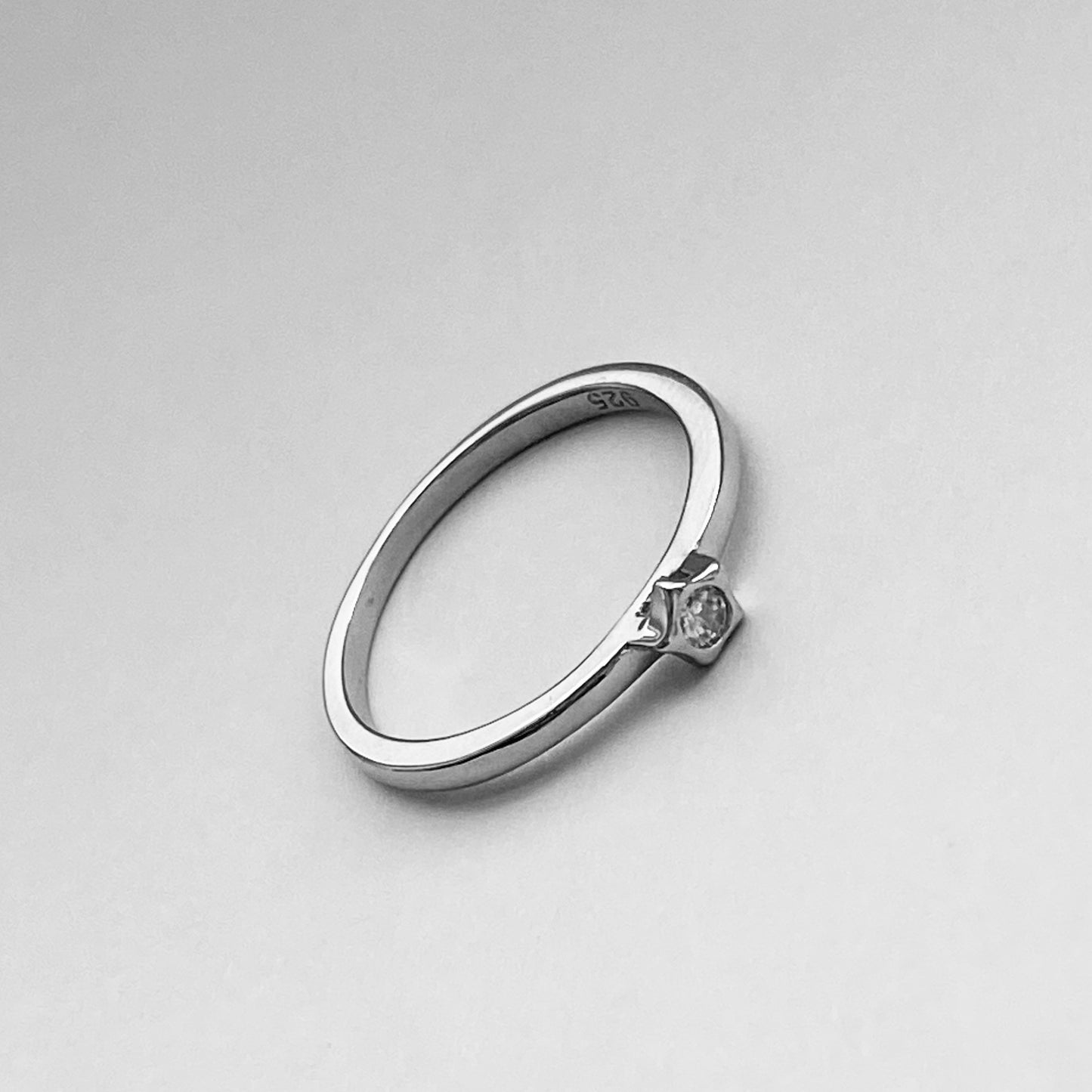 Sterling Silver Little CZ Star Ring, Silver Rings, CZ Ring, Dainty Ring
