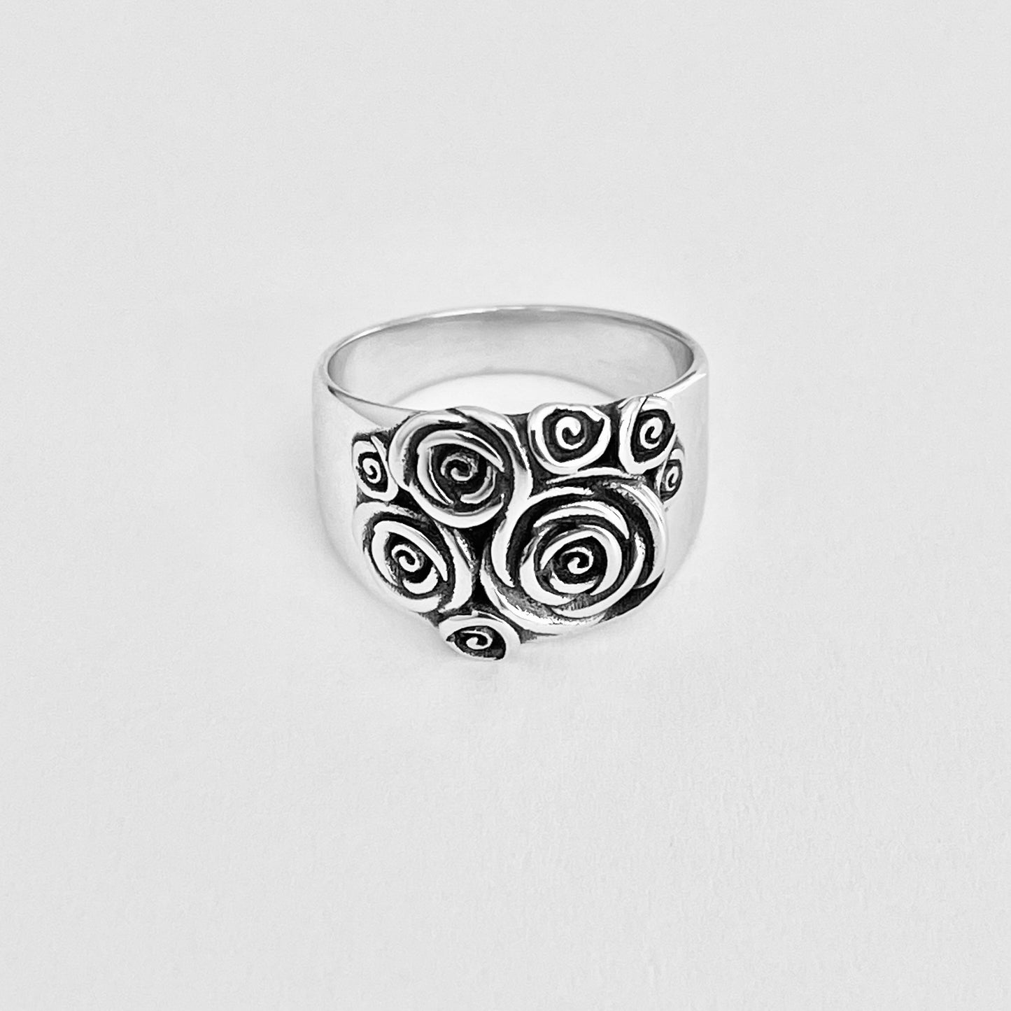 Sterling Silver Bouquet of Roses Ring, Silver Rings, Love Rose Flower