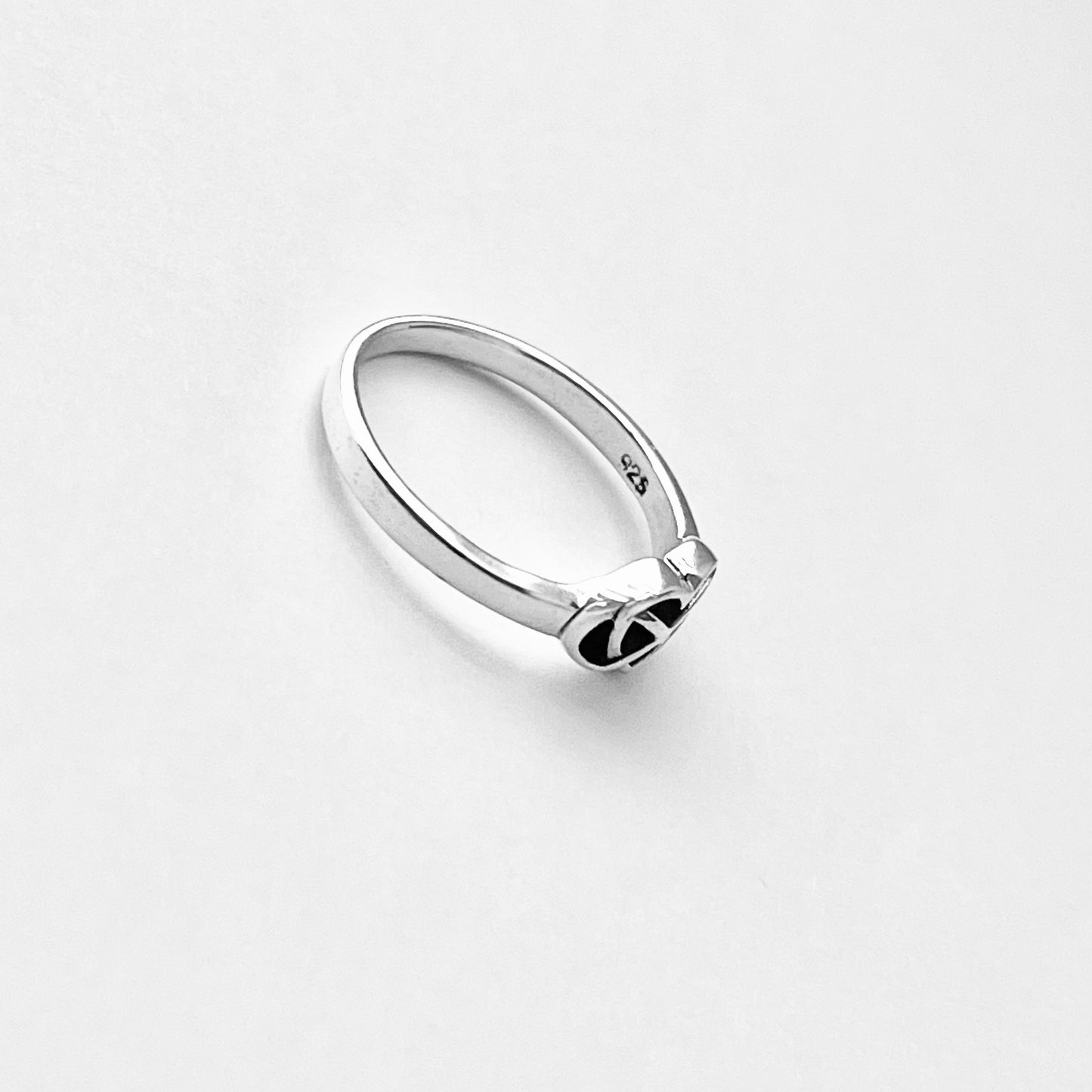 Sterling Silver Infinity Heart Ring, Forever Love Hearts, Lazy Eight Rings