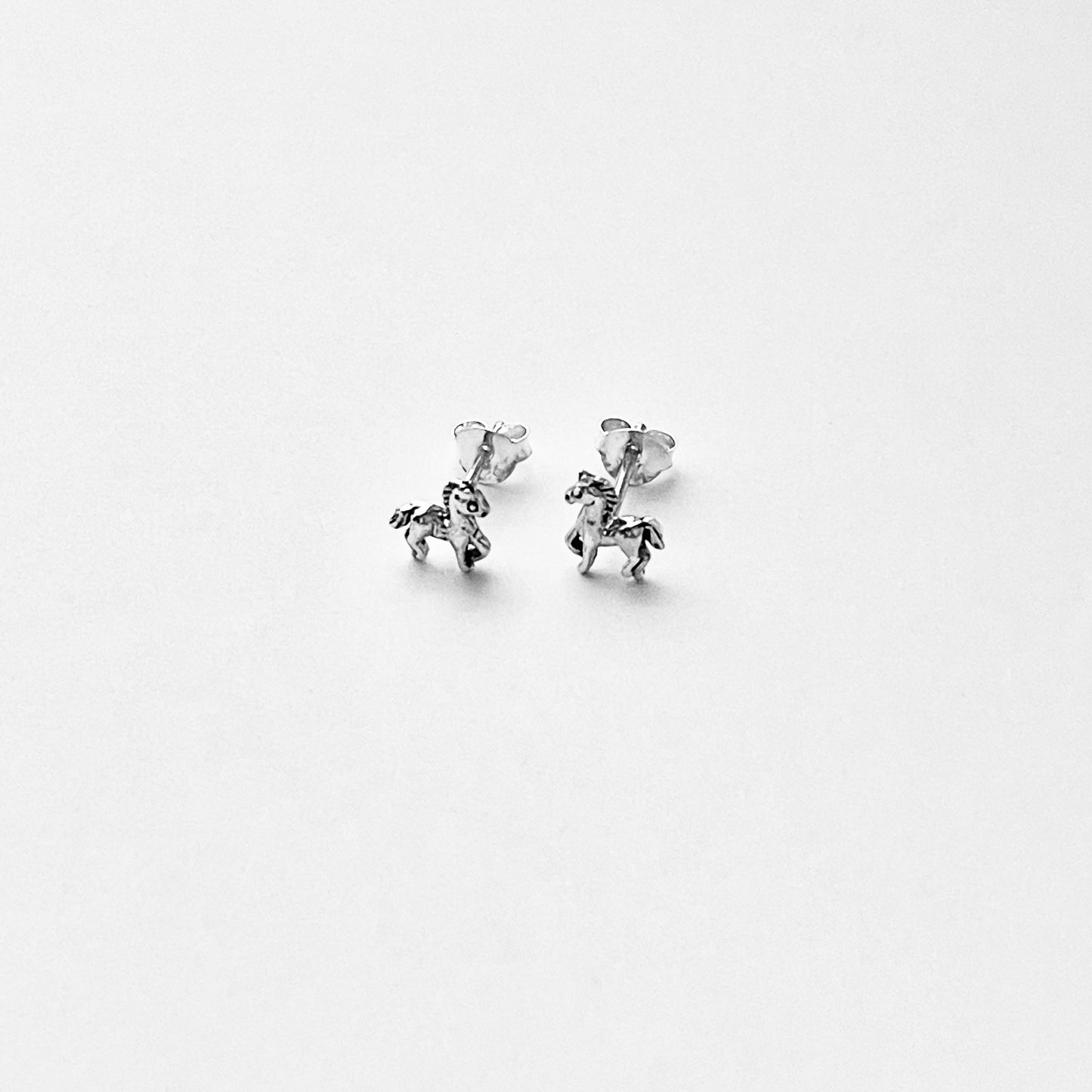 925 Sterling Silver Tiny Horse Stud Earrings | Animal & Horse Jewelry