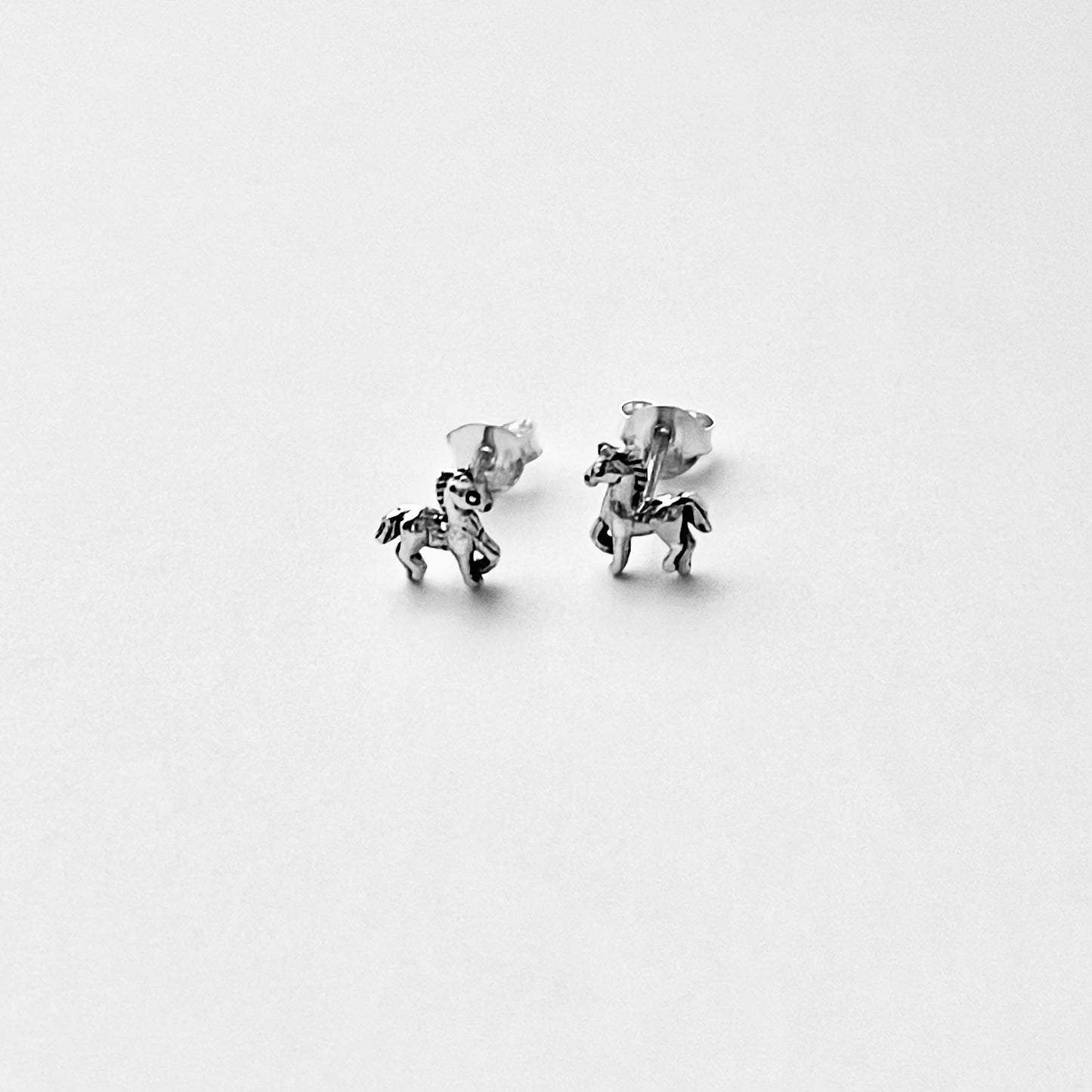 925 Sterling Silver Tiny Horse Stud Earrings | Animal & Horse Jewelry