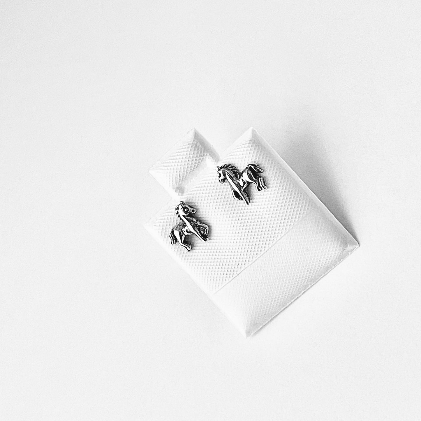 925 Sterling Silver Tiny Horse Stud Earrings | Animal & Horse Jewelry