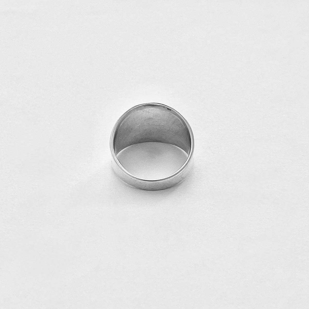925 Sterling Silver Statement Hammered Concave Ring | Boho Wide Silver Rings