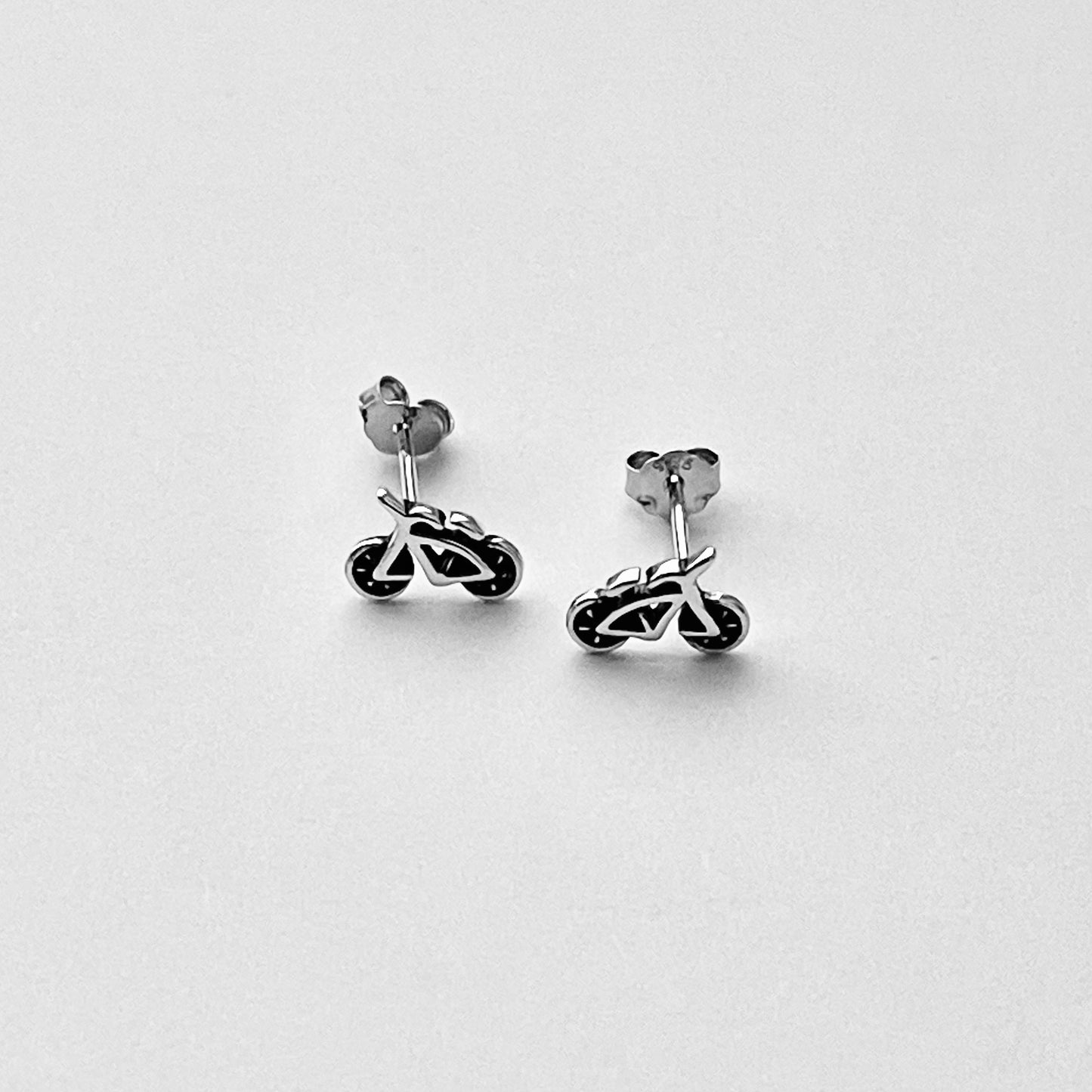 Sterling Silver Little Cruiser Bike Earrings, Bikers, Bicycle Silver Earring