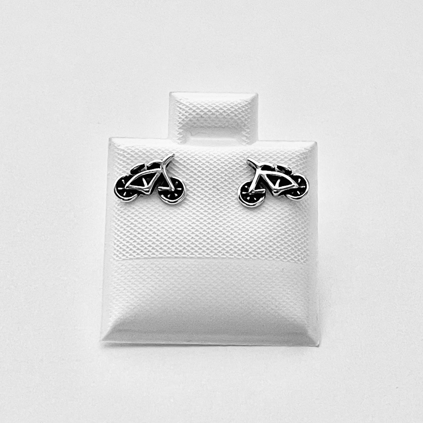 Sterling Silver Little Cruiser Bike Earrings, Bikers, Bicycle Silver Earring