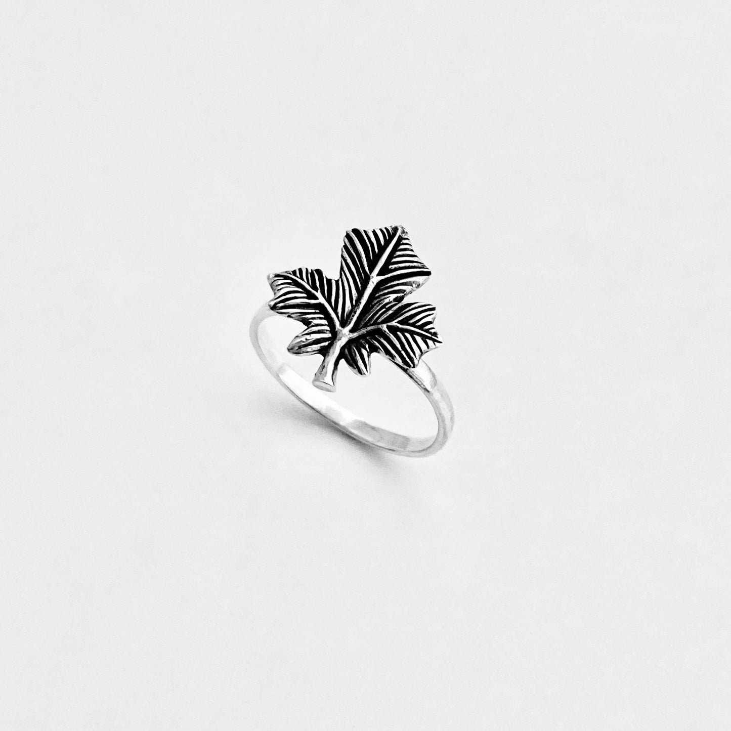 Sterling Silver Delicate Maple Leaf Ring, Tree Ring, Canadian Leaves, Silver Rings, Canada Trees