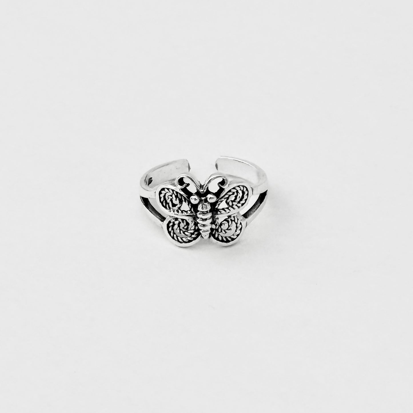 925 Sterling Silver Butterfly Toe Ring | Dainty Bug & Insect Jewelry