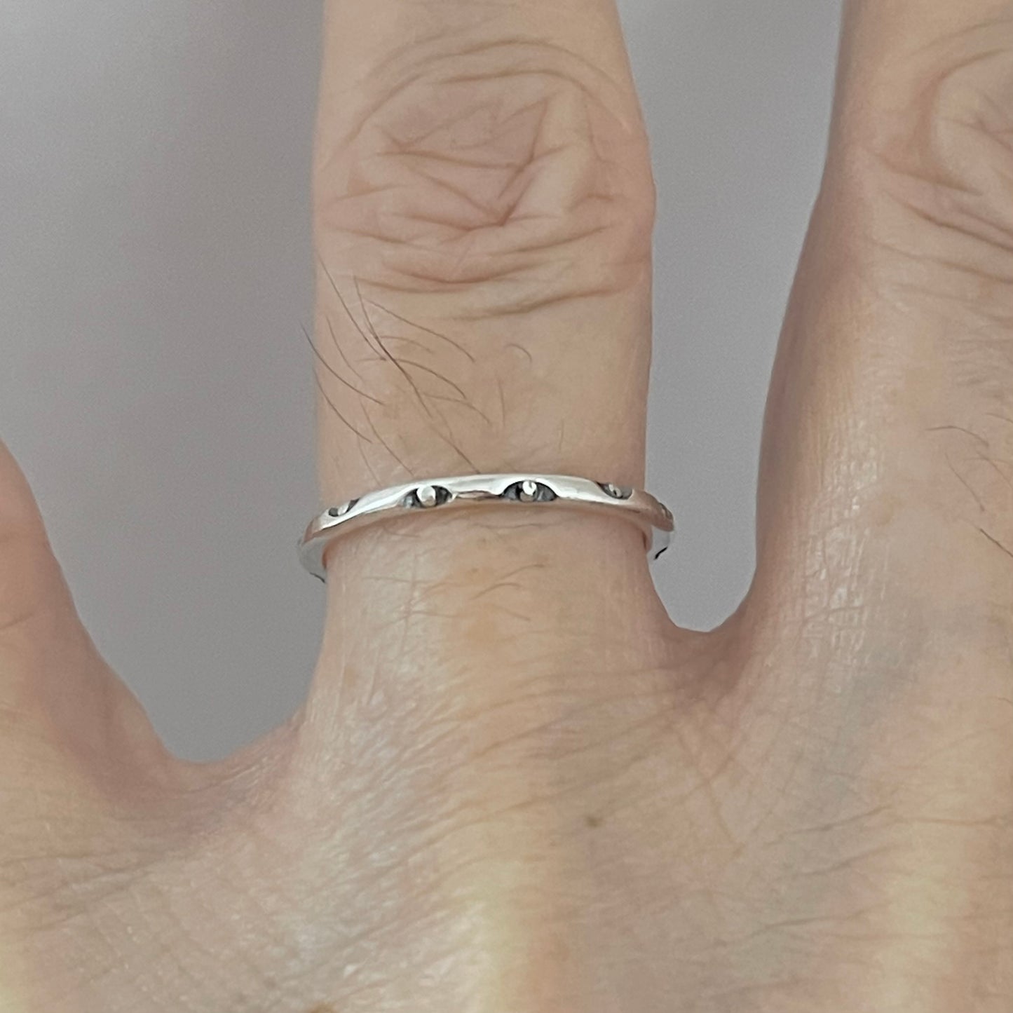 Sterling Silver Little Tiny Eternity All Seeing Eye Ring, Minimalist Eyes Rings